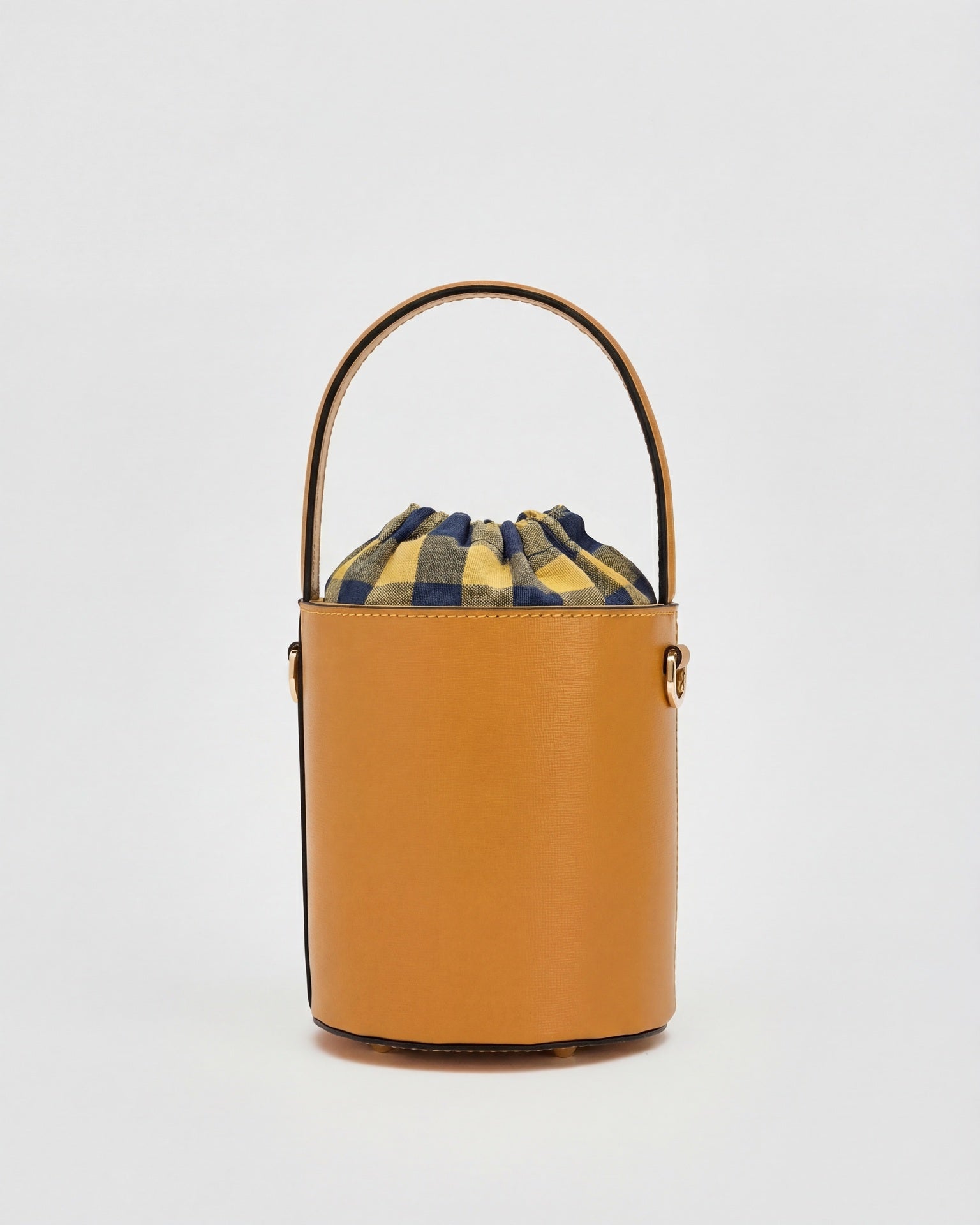 Mini Catherine mustard | Navy and mustard check closure