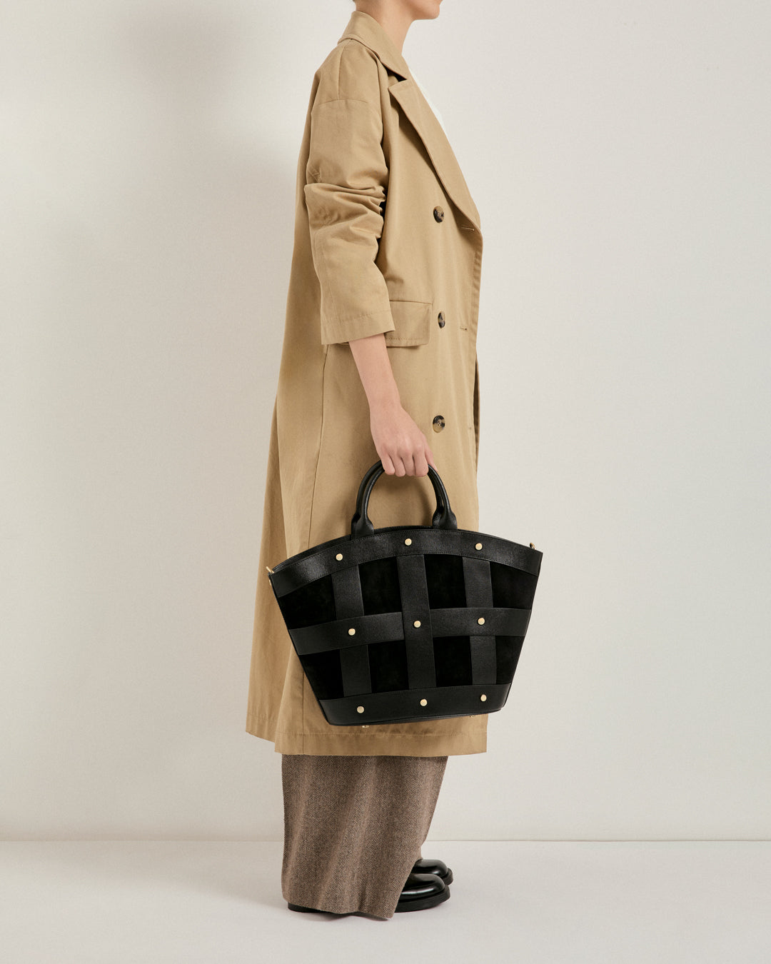 Victoire stud rafia cammello