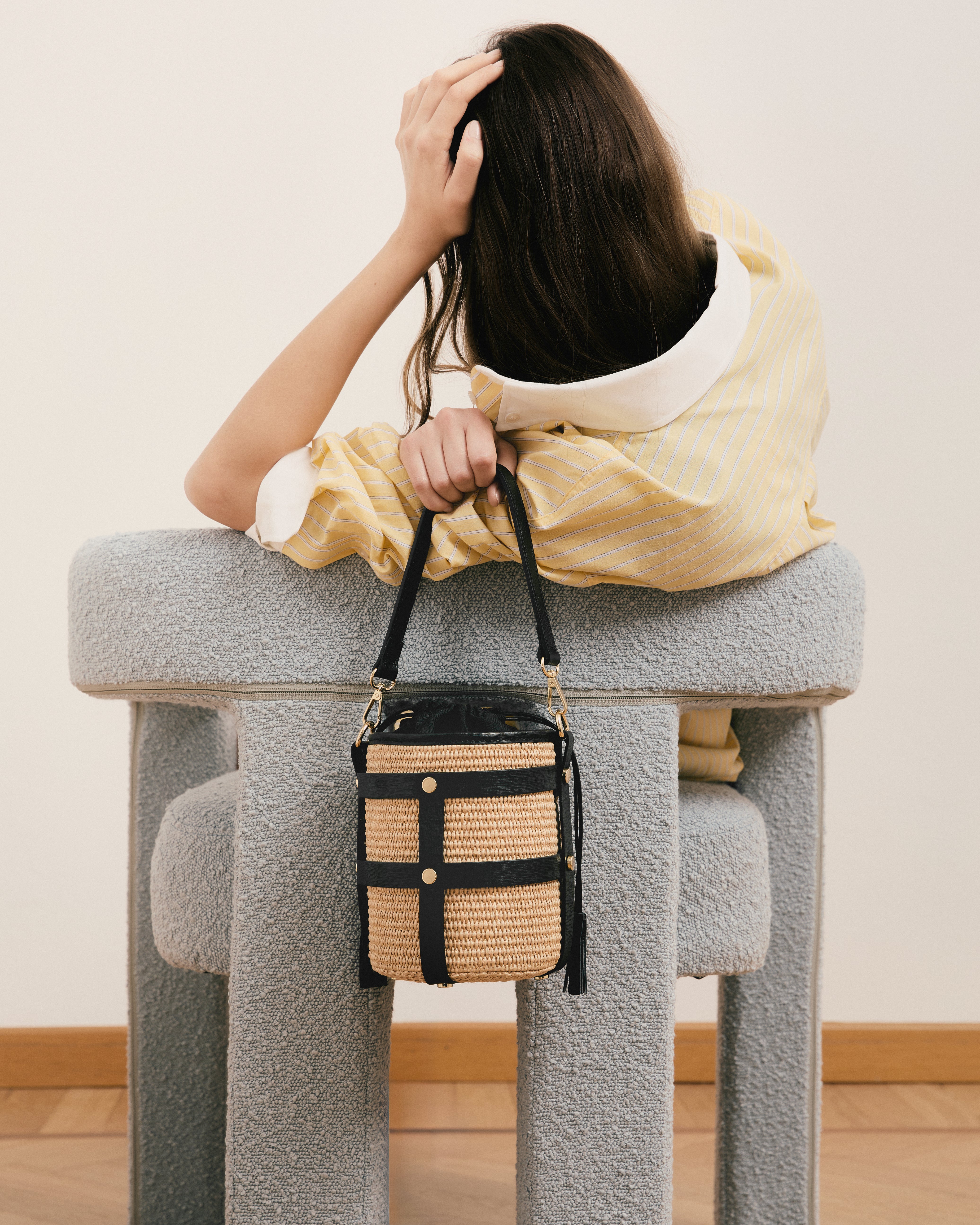 Lucie rafia blu