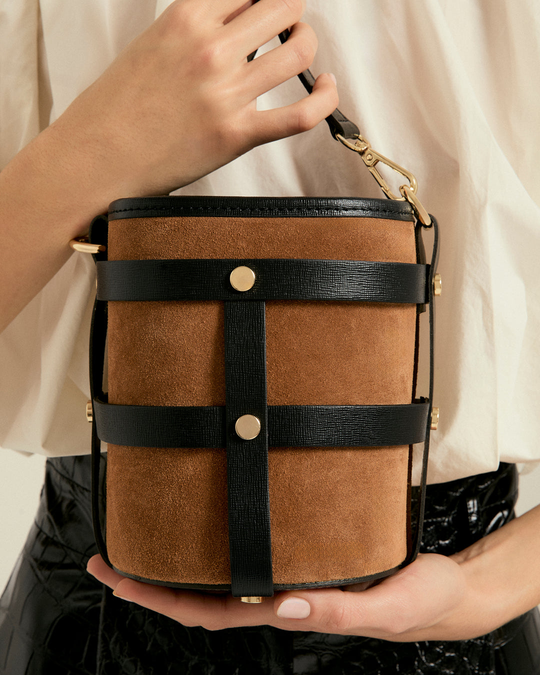 Lucie suede total marrone