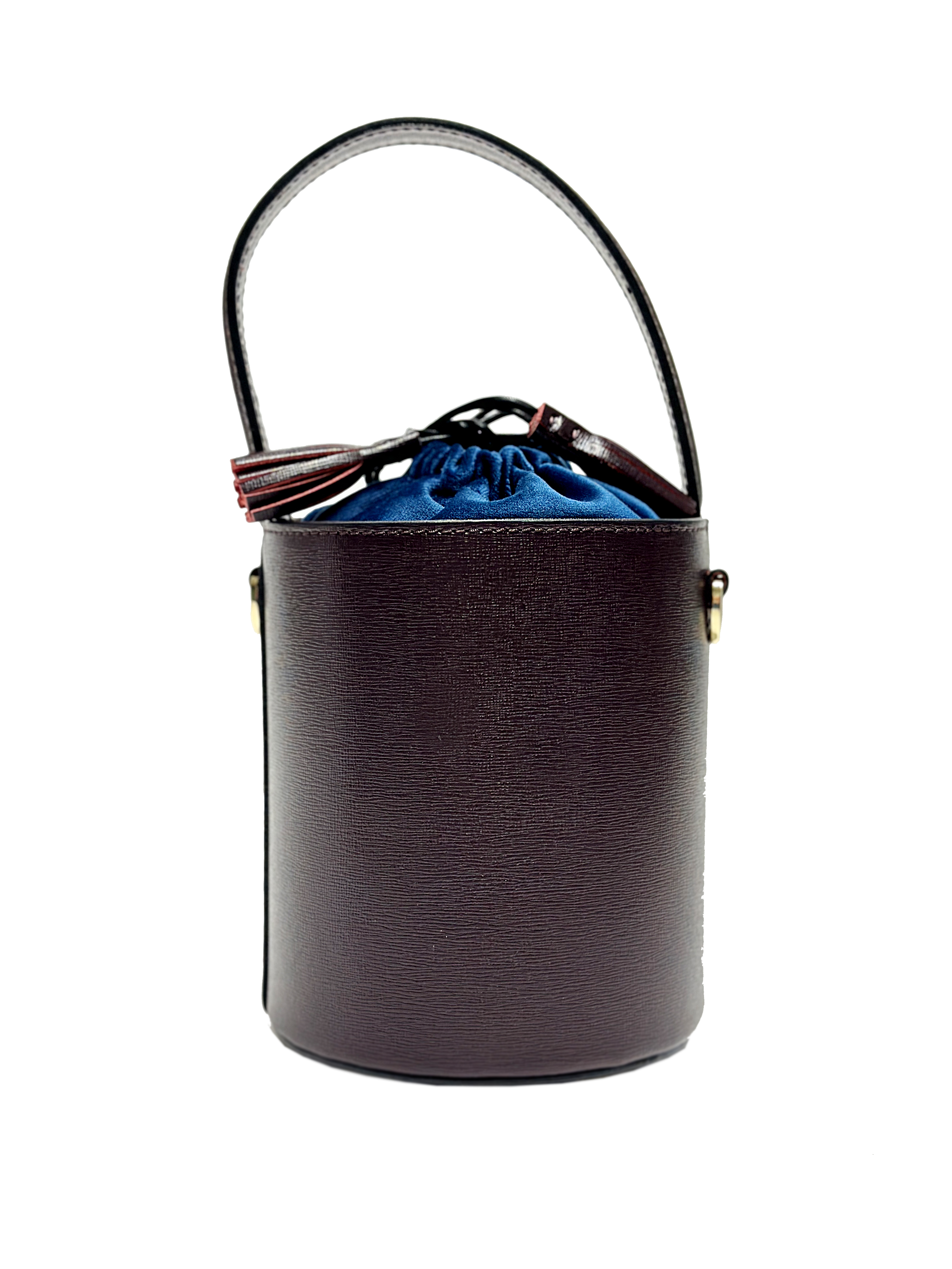 Mini Catherine bordeaux | chiusura velluto blu