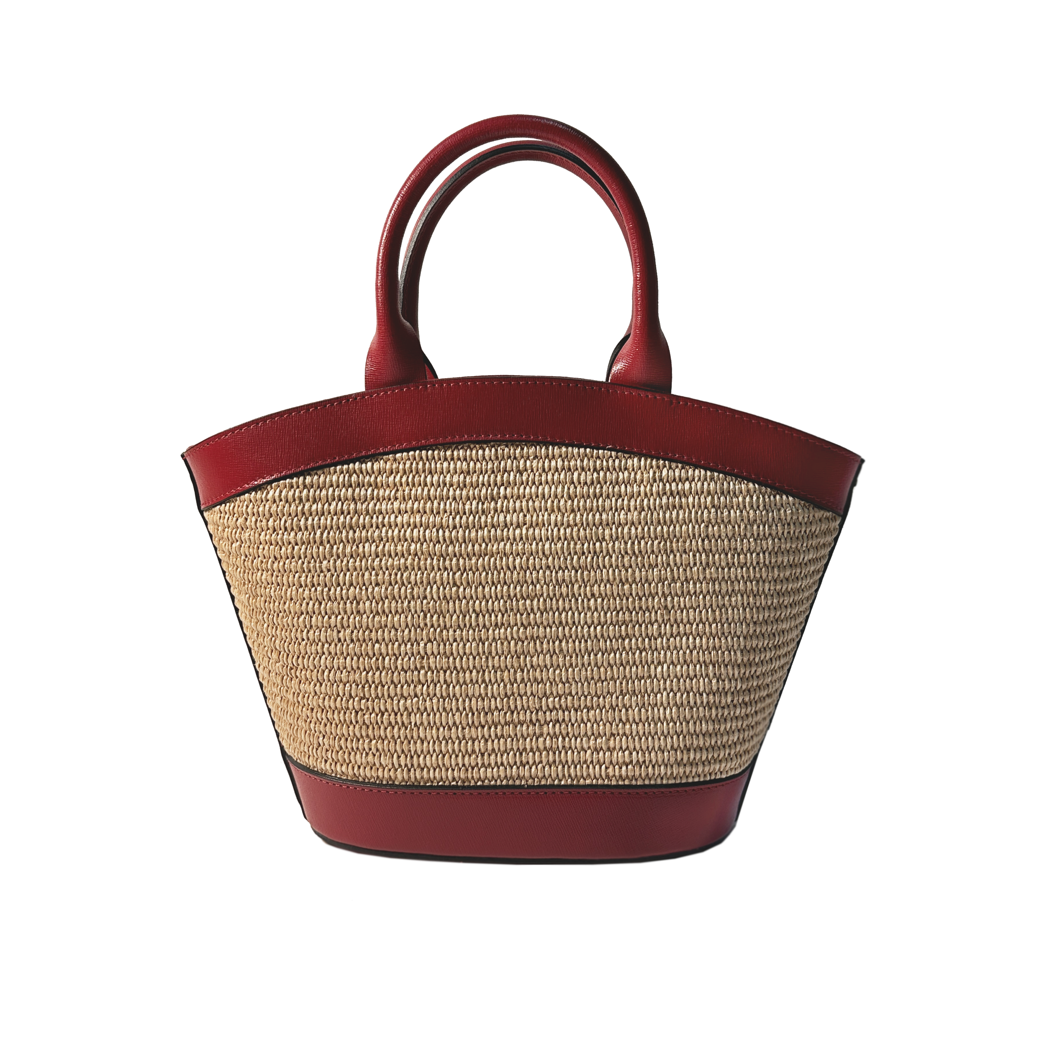 Mini Victoire raffia red