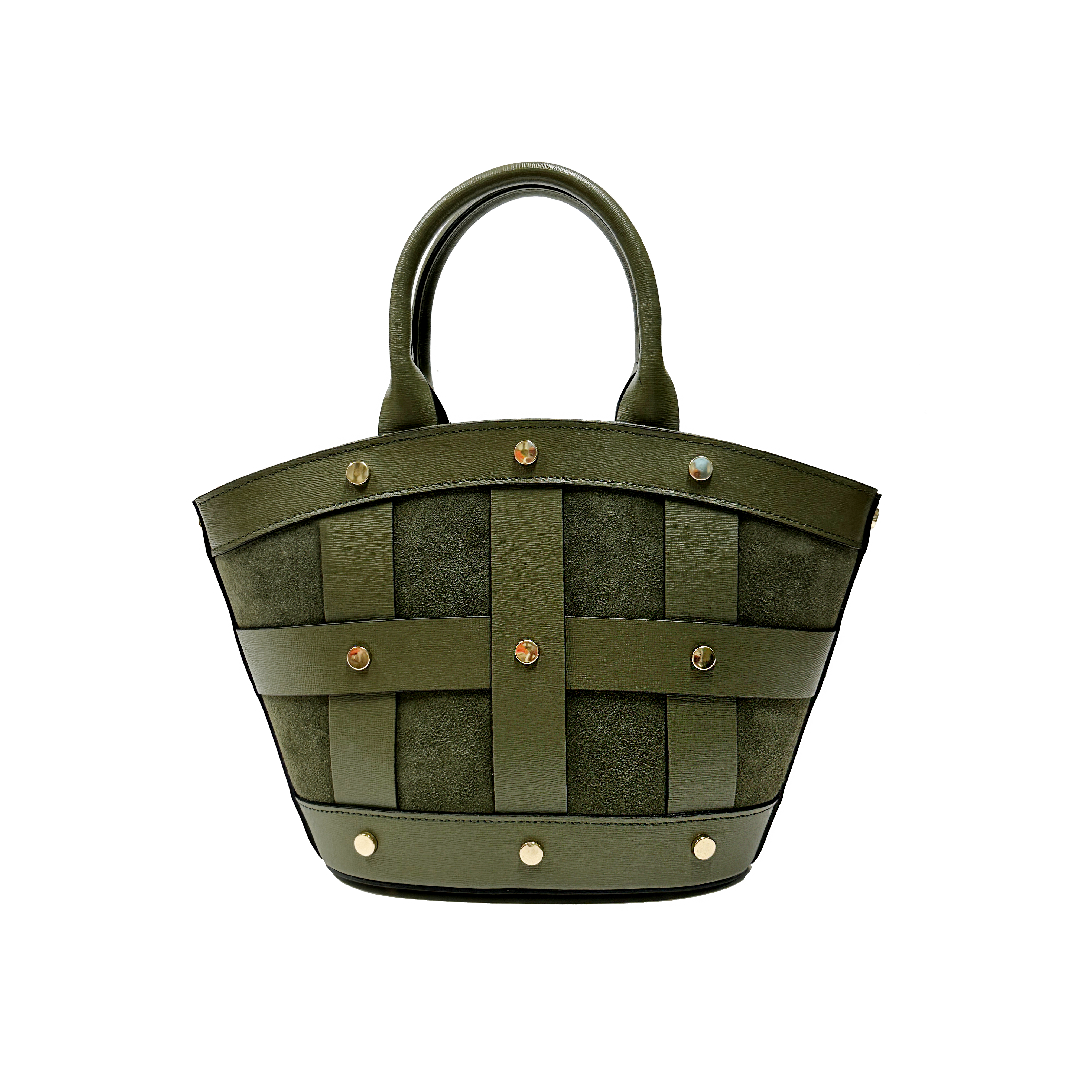 Mini Victoire stud suede verde