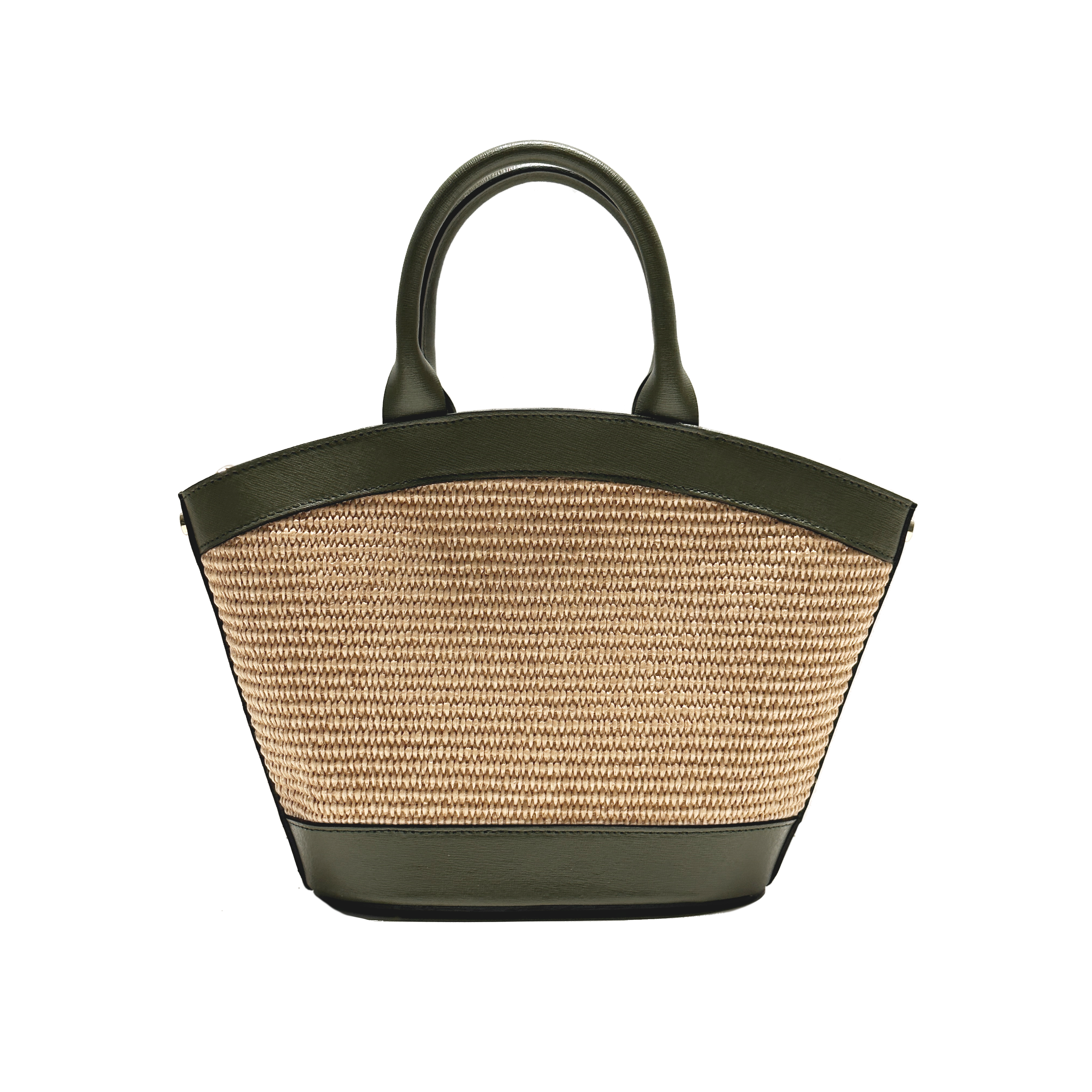 Mini Victoire olive green raffia