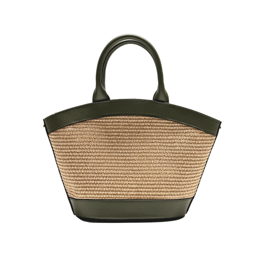 Mini Victoire olive green raffia