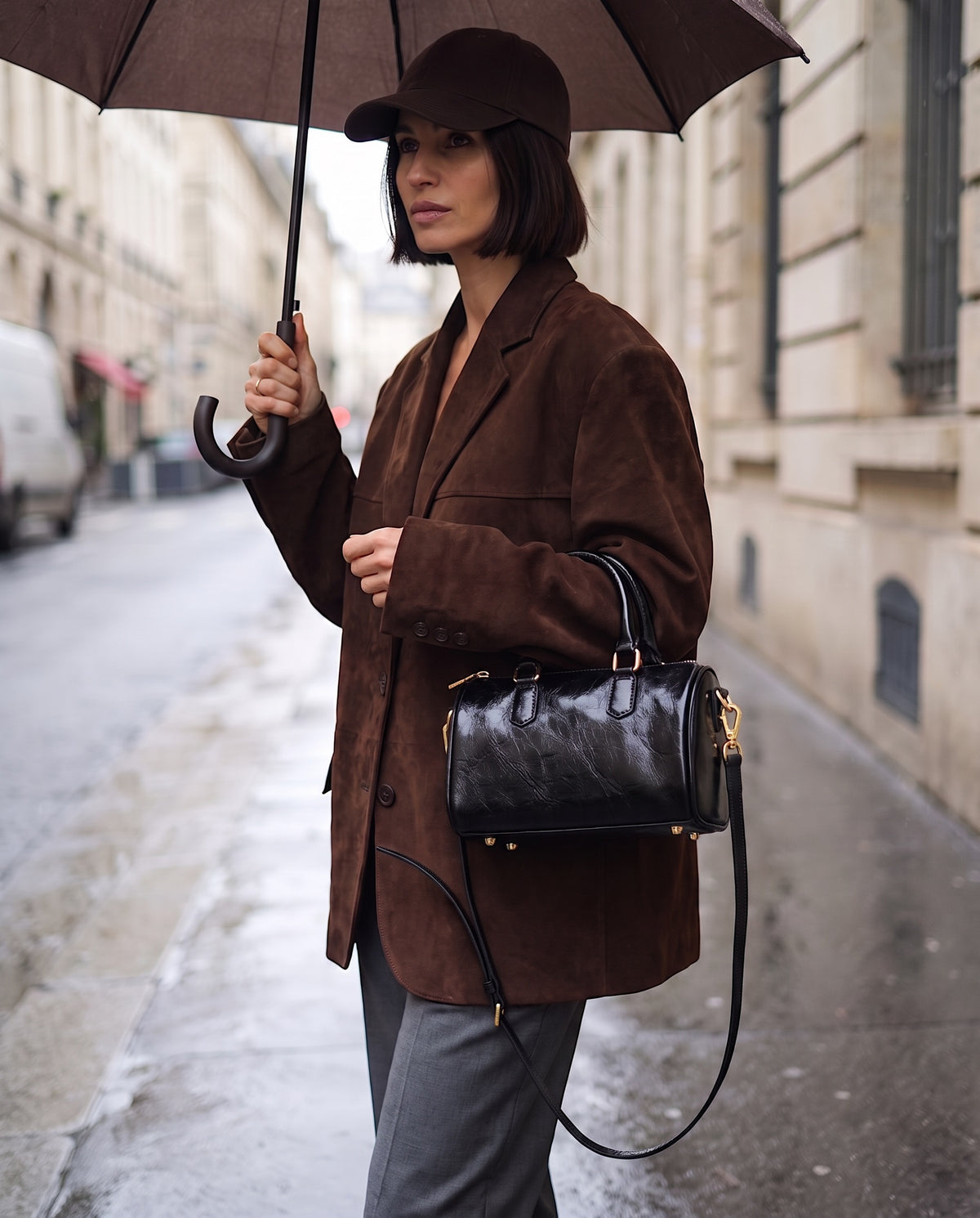 Mini Béatrice suede camel
