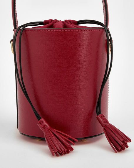 Mini Catherine burgundy | chiusura burgundy