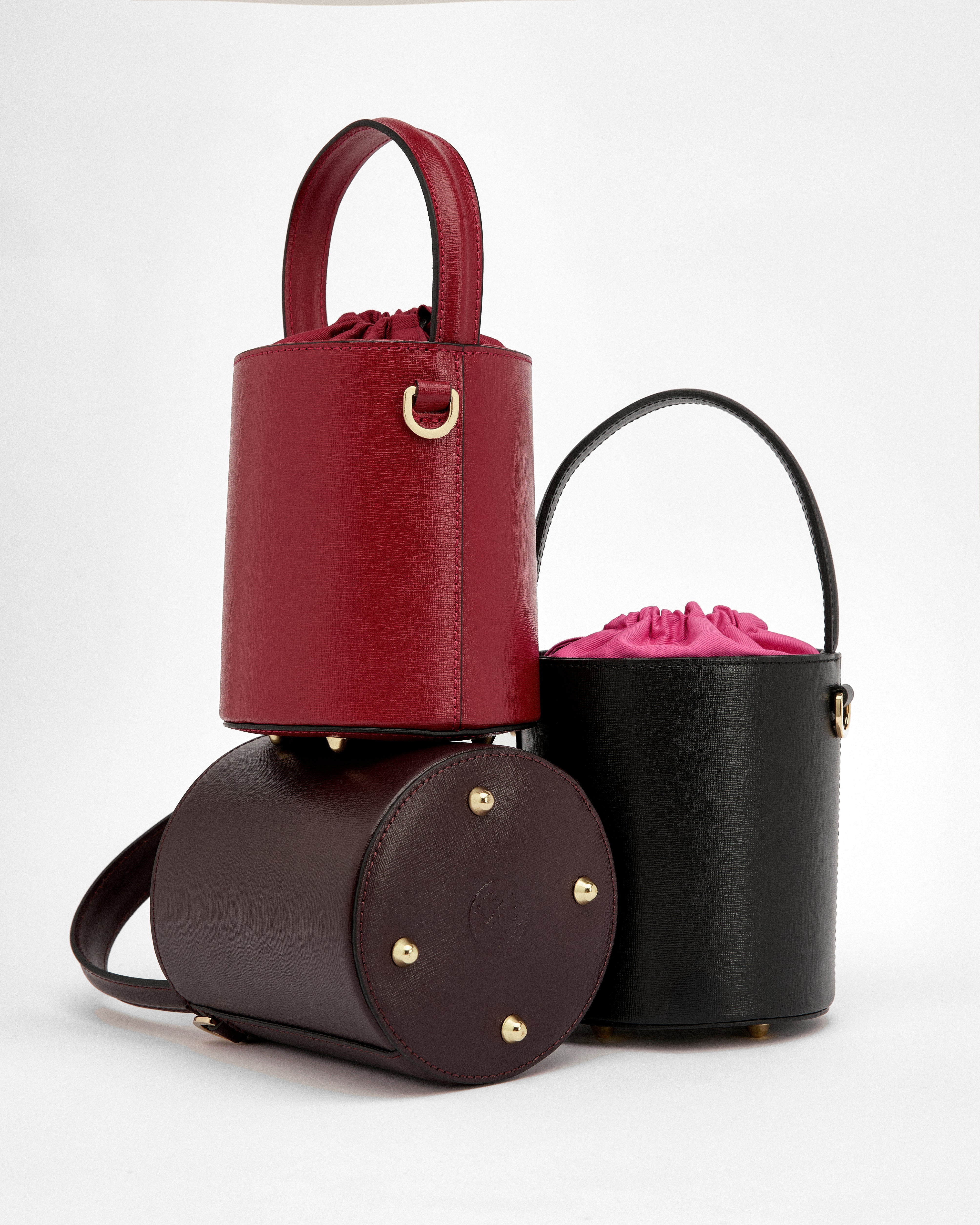 Mini Catherine burgundy | chiusura burgundy