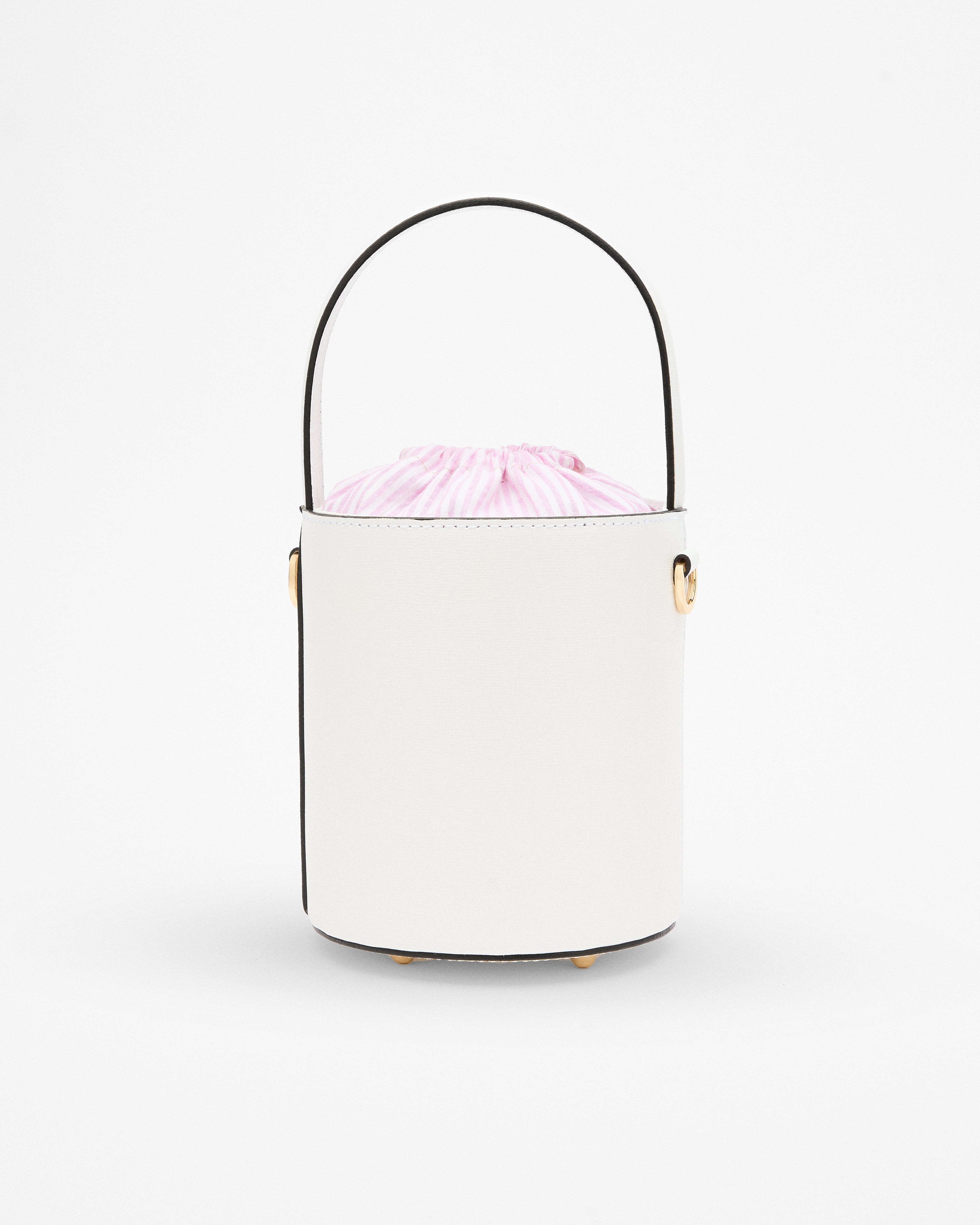 Mini Catherine bianco | chiusura righe rosa