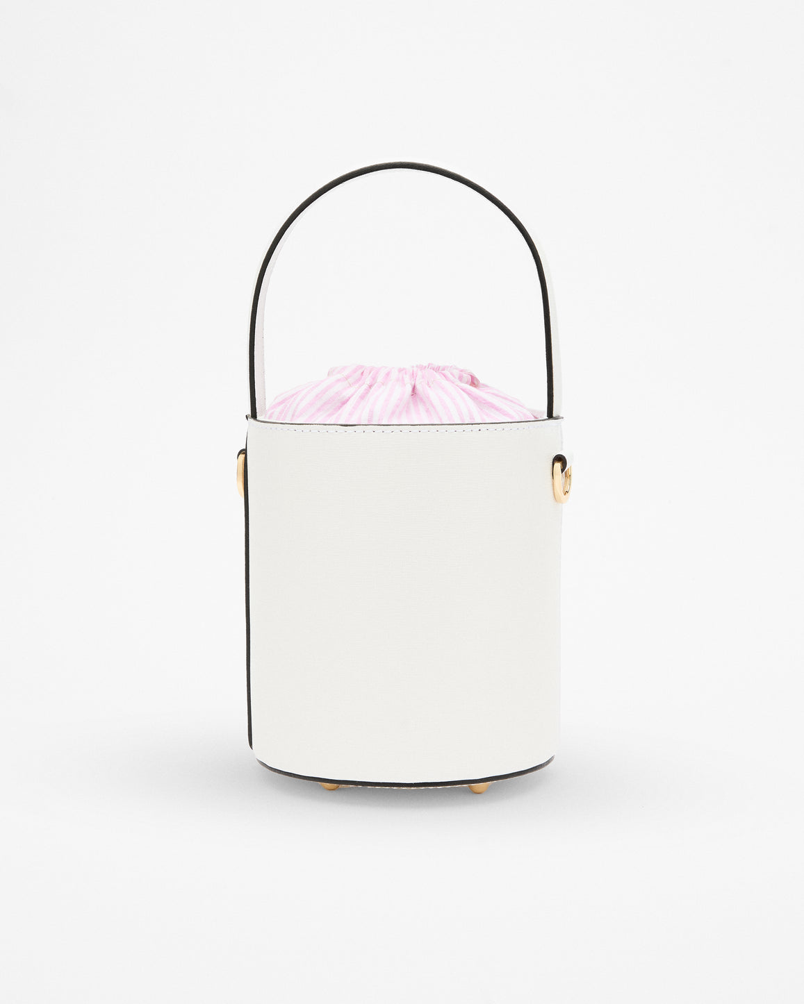 Mini Catherine bianco | chiusura righe rosa