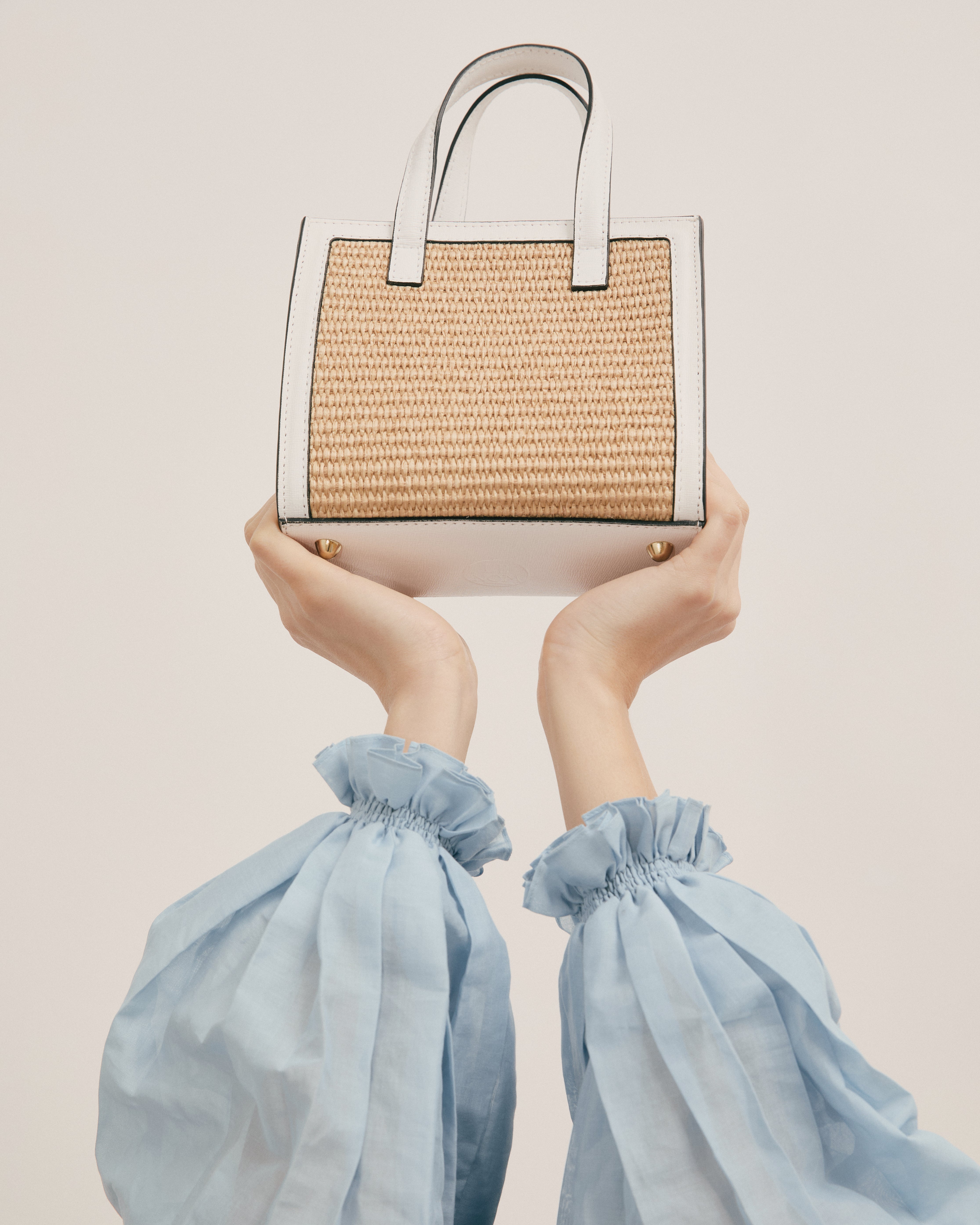 Mini Sophie rafia blu