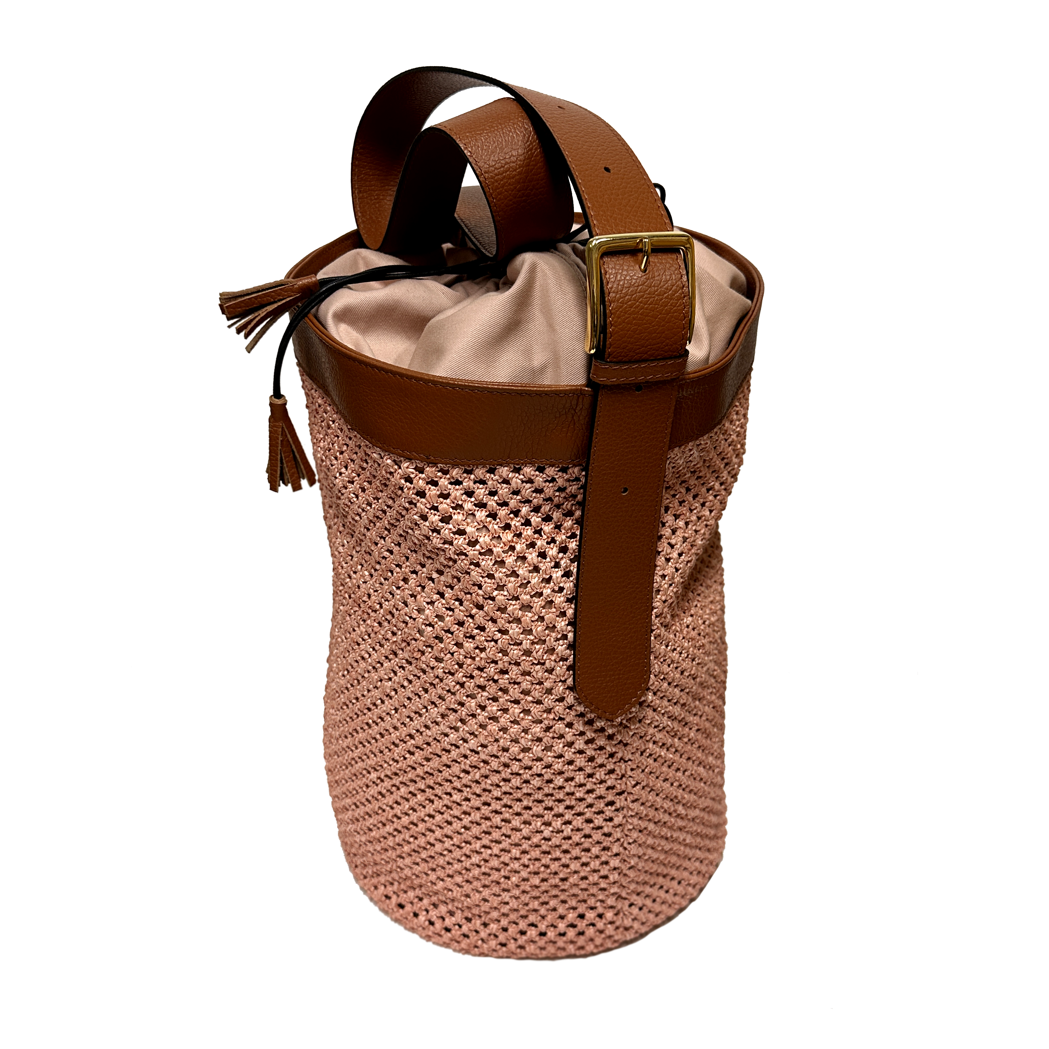 Huguette maxi rafia rosa