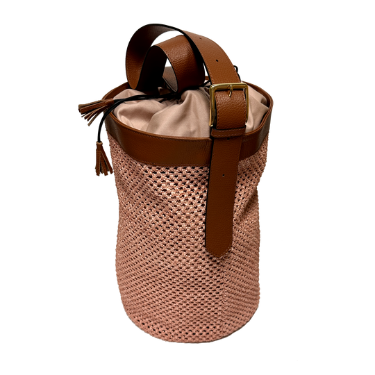 Huguette maxi rafia rosa