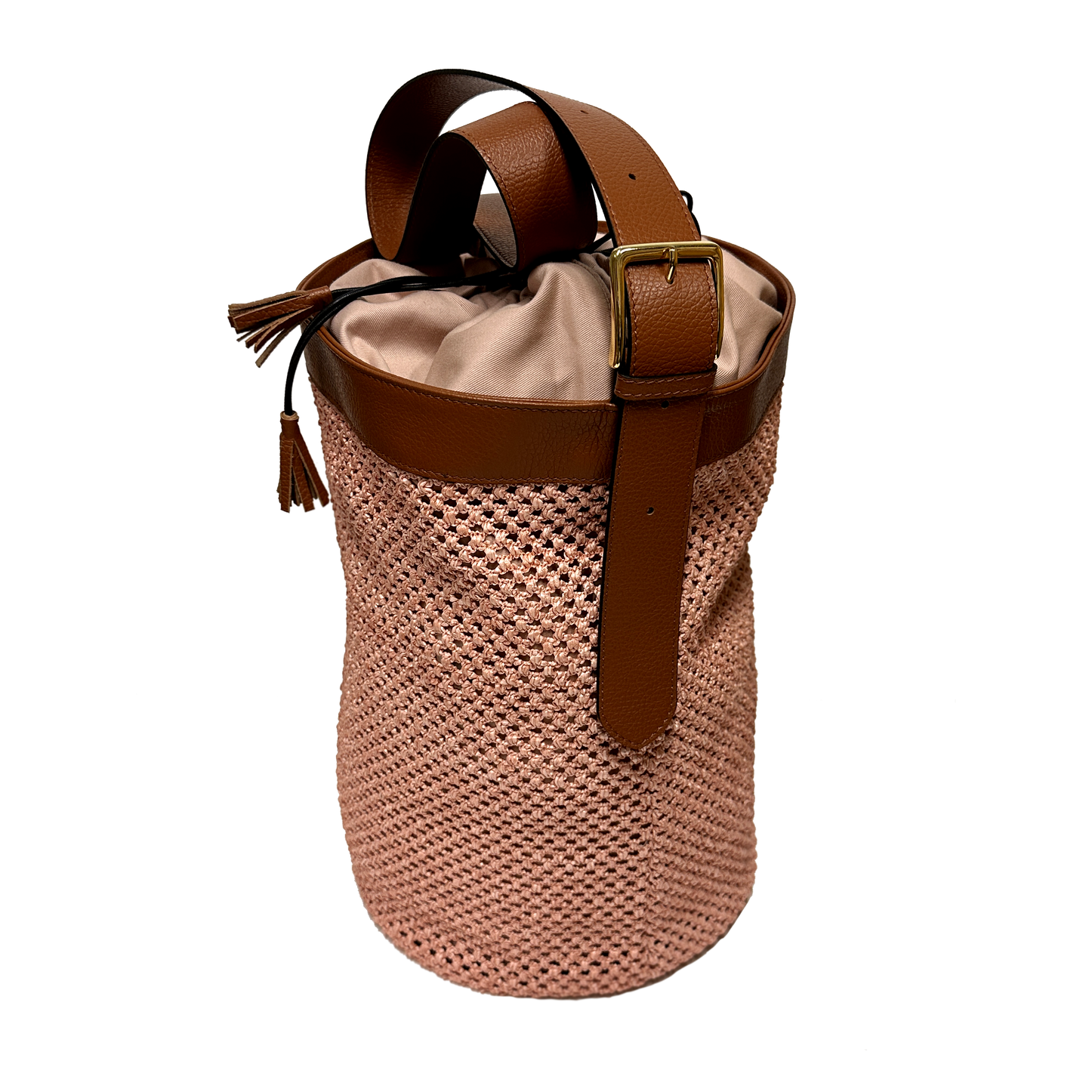 Huguette maxi rafia rosa