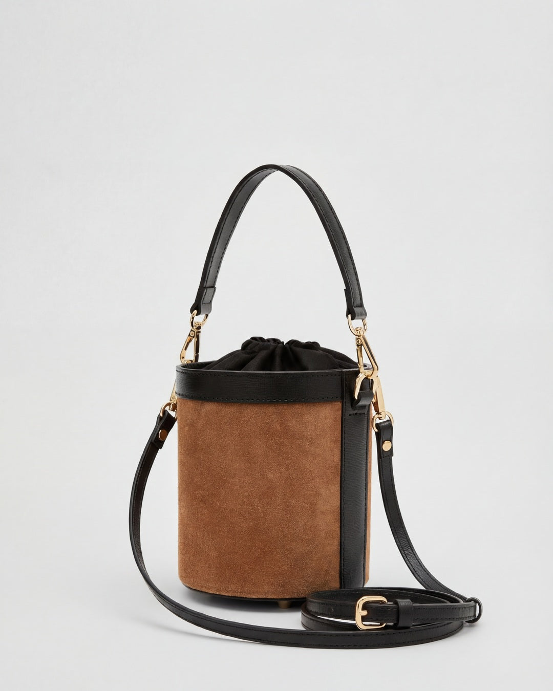 Angèle suede cammello nero