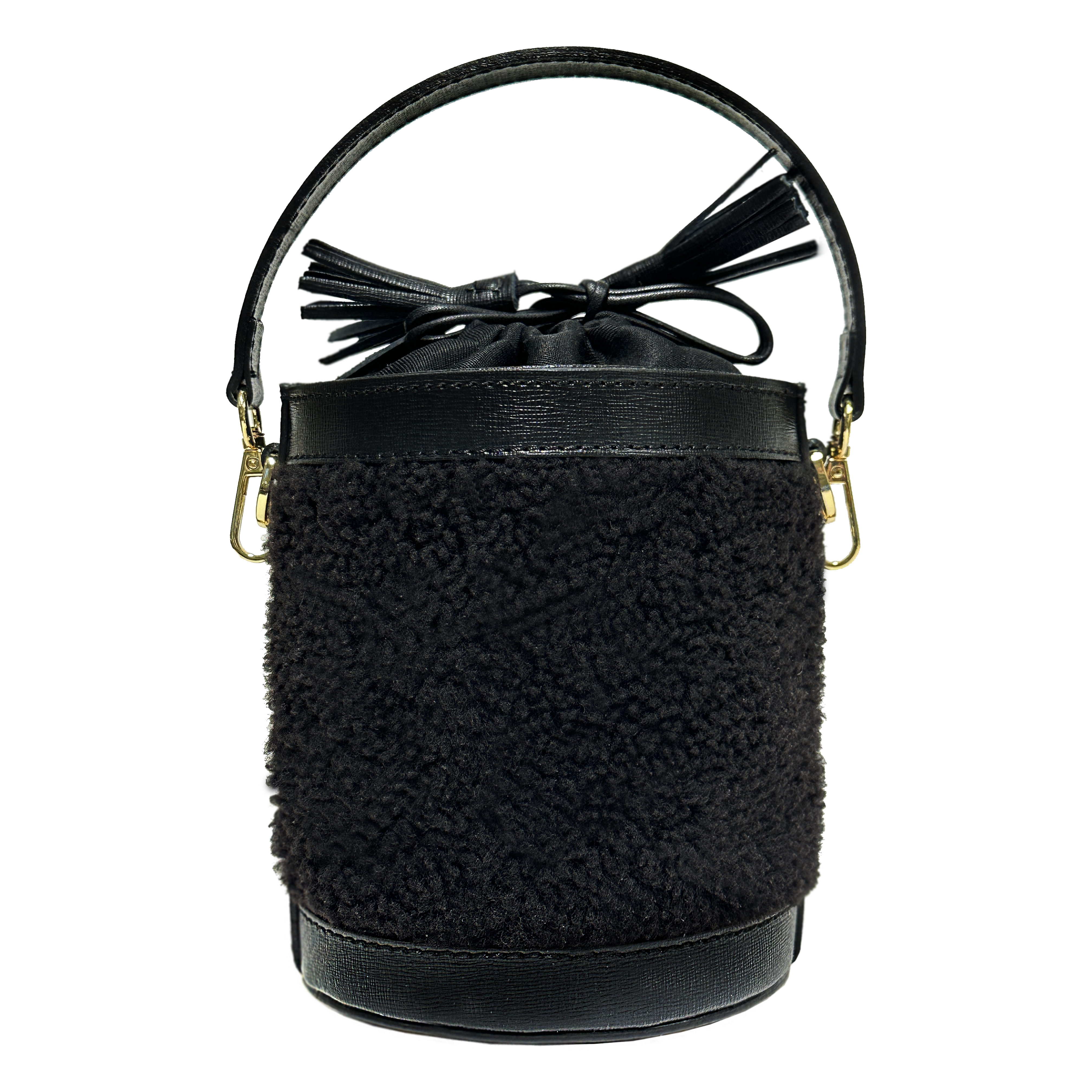 Angèle shearling total nero