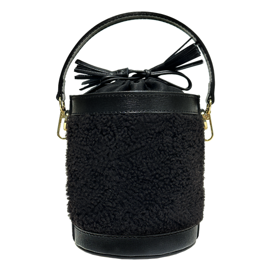 Angèle shearling total nero