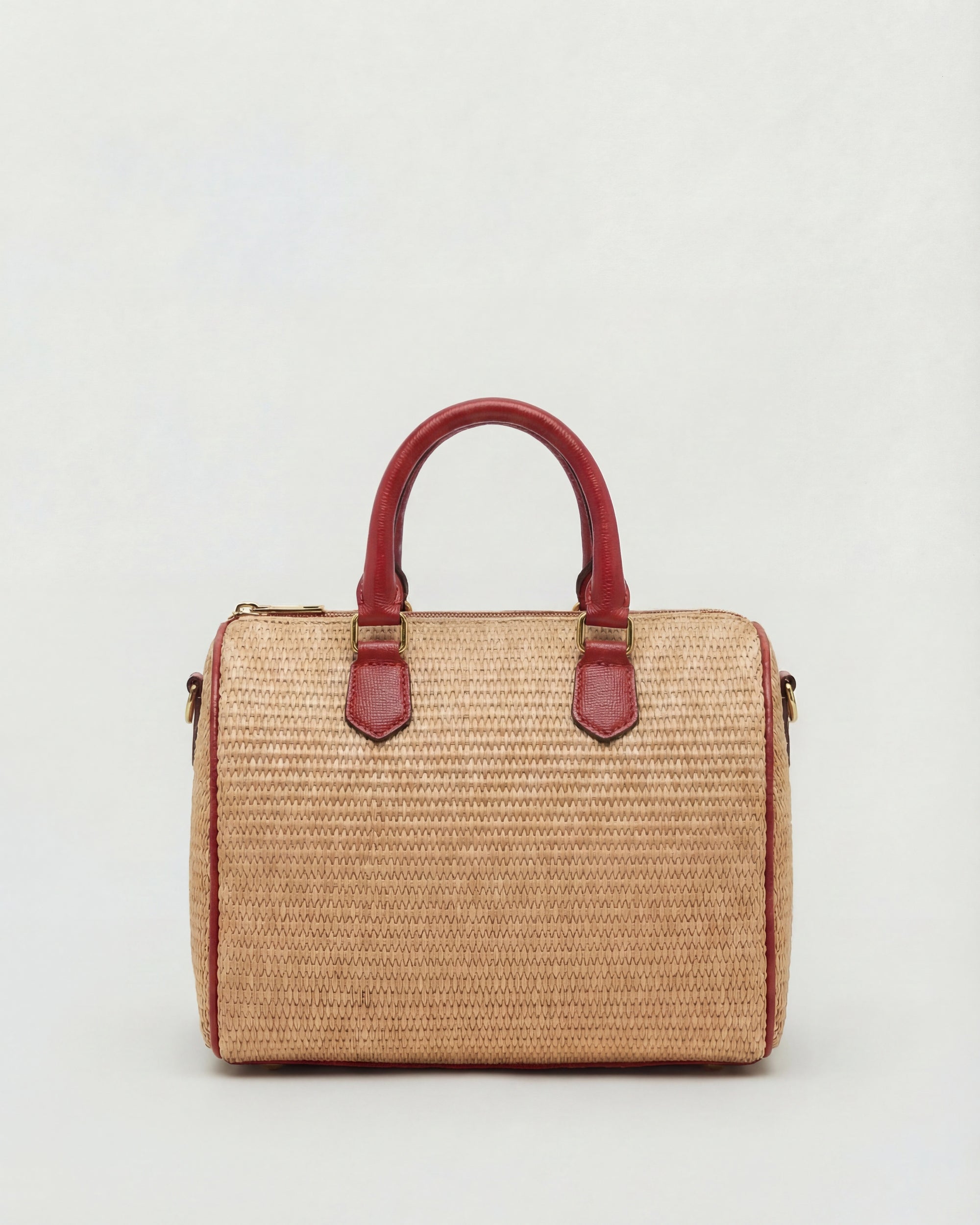 Béatrice raffia red