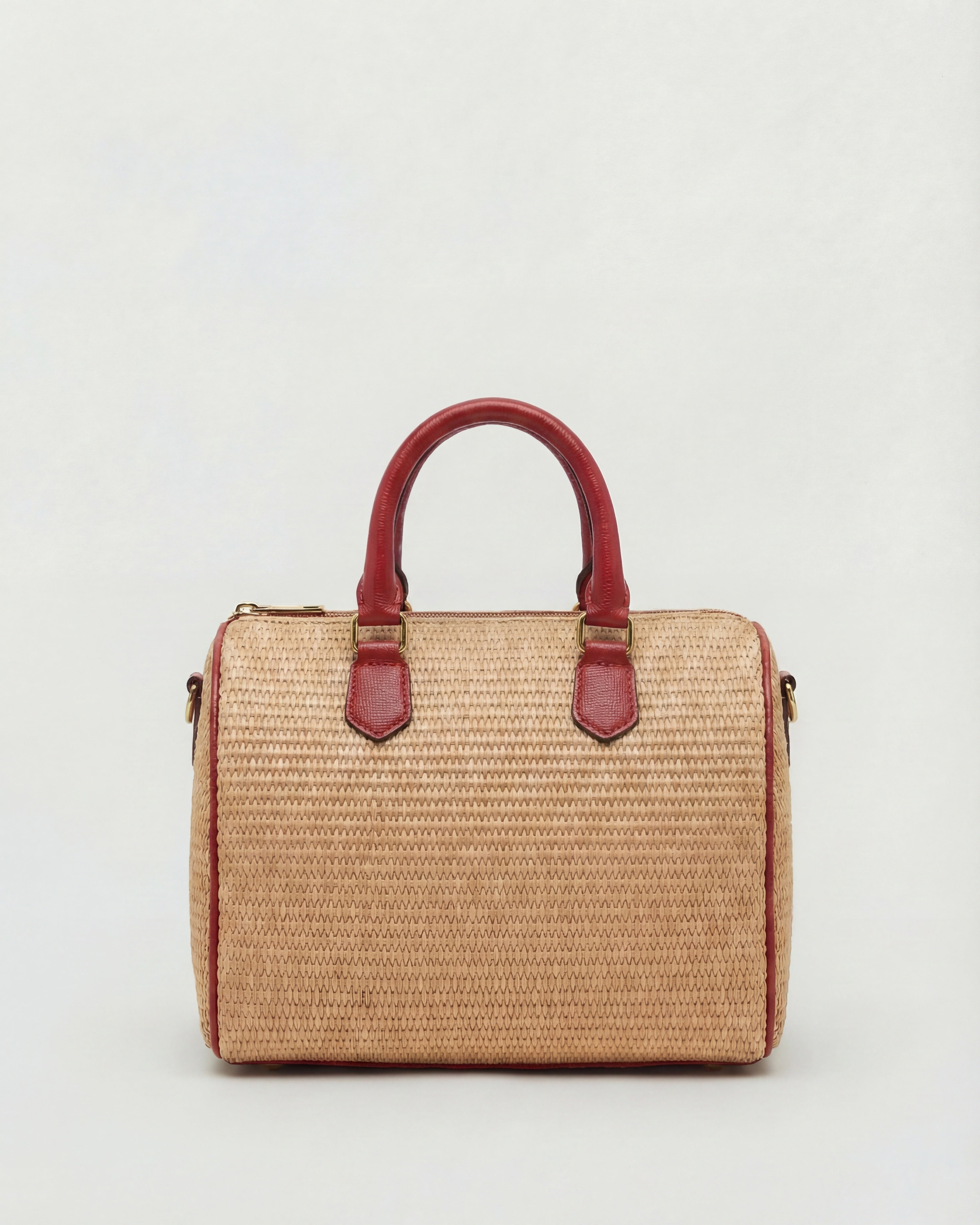 Béatrice raffia red