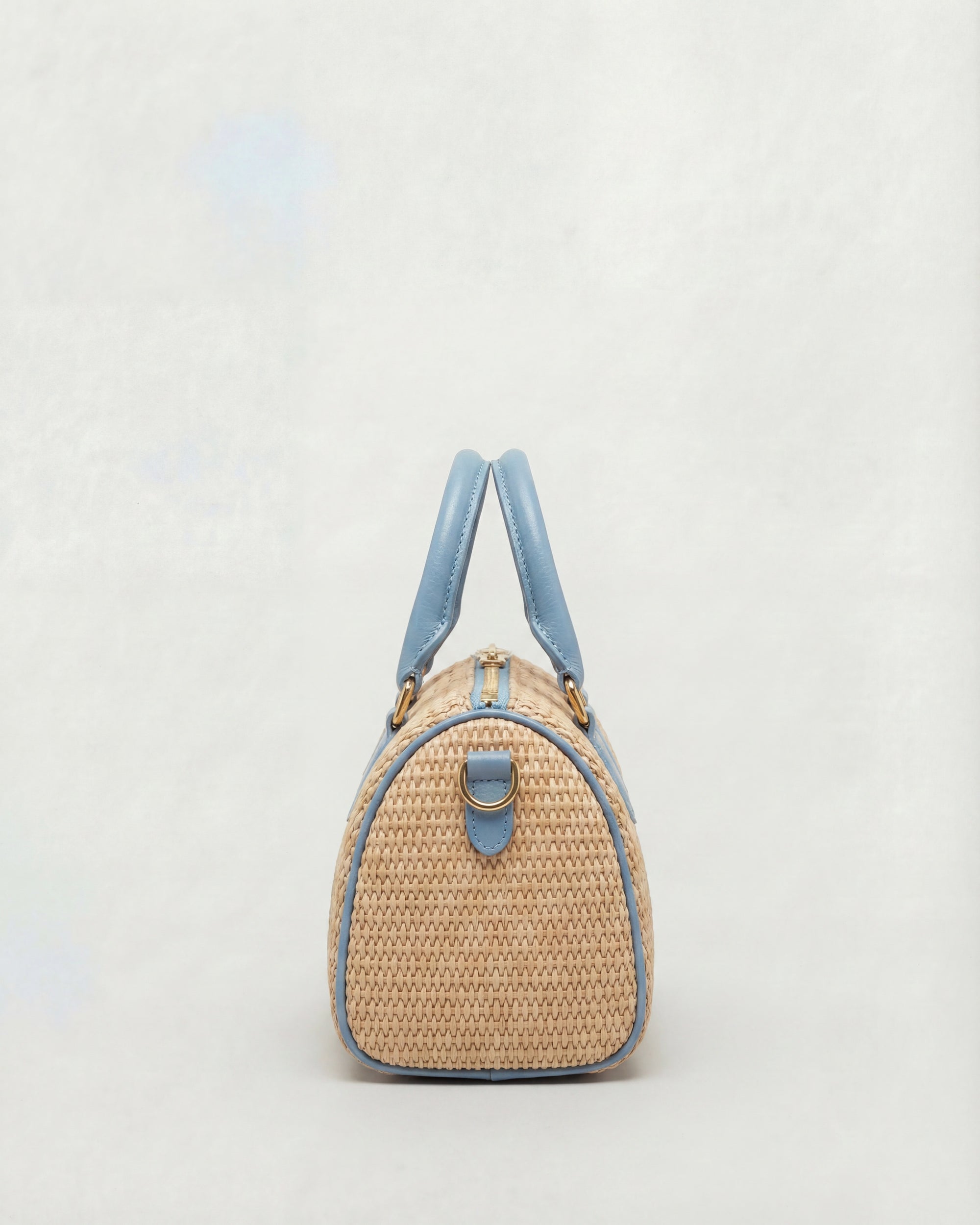 Mini Béatrice raffia blue