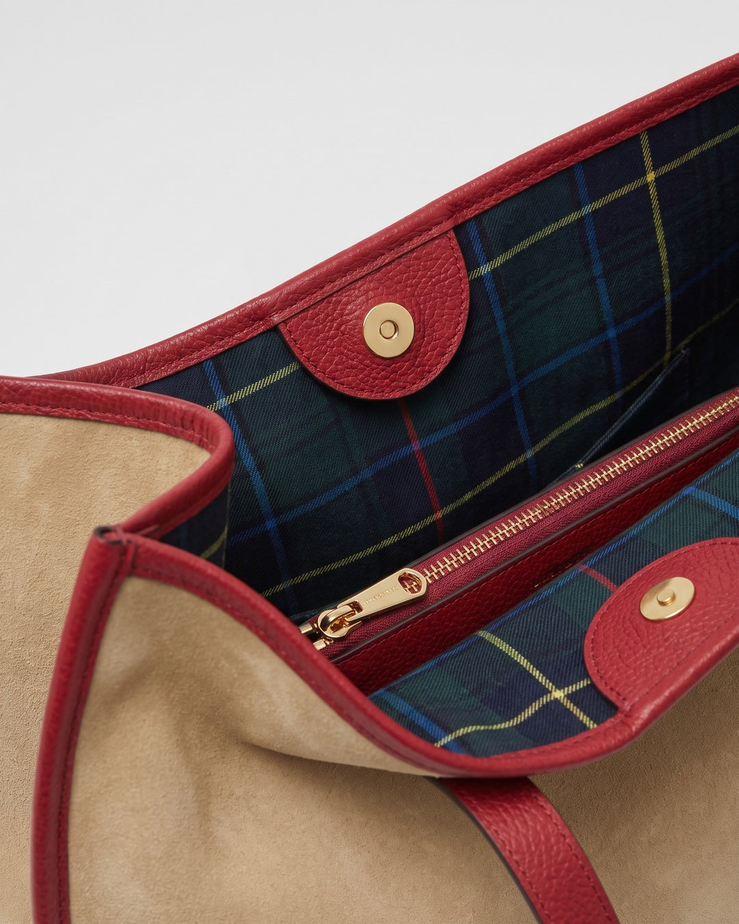 Camille suede beige | pelle burgundy