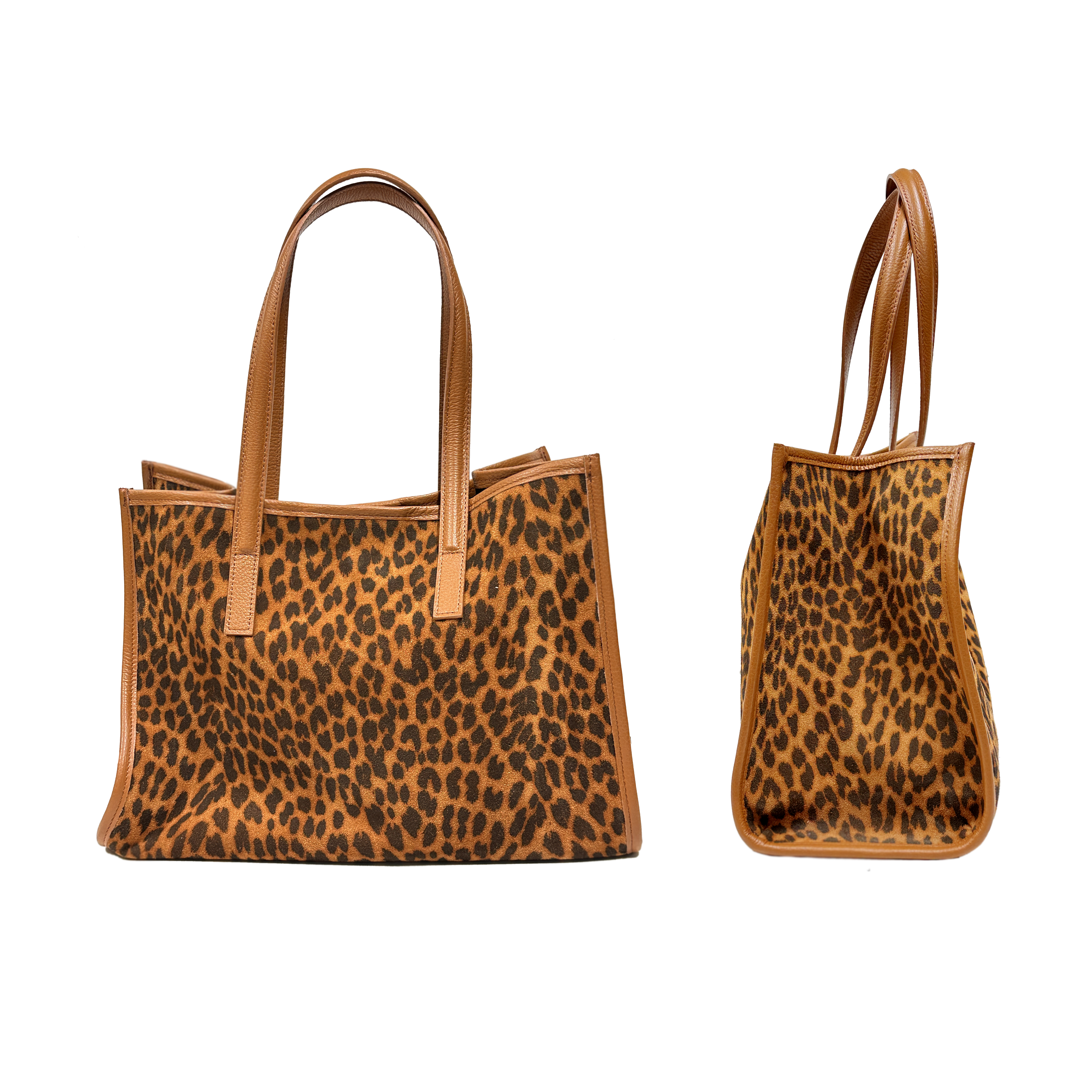 Camille suede animalier cammello