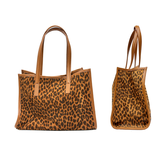 Camille suede animalier cammello
