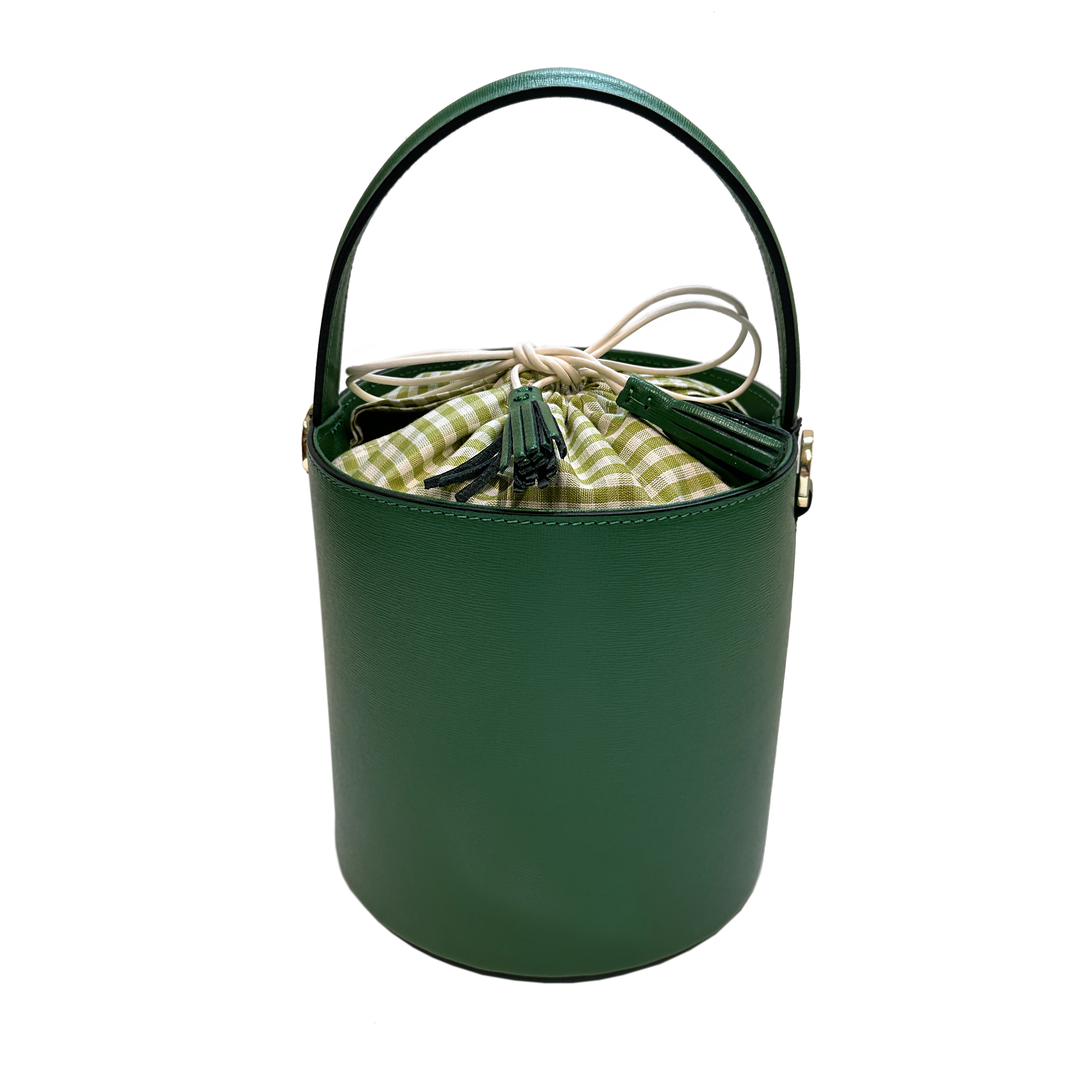 Catherine verde | chiusura Vichy verde chiaro
