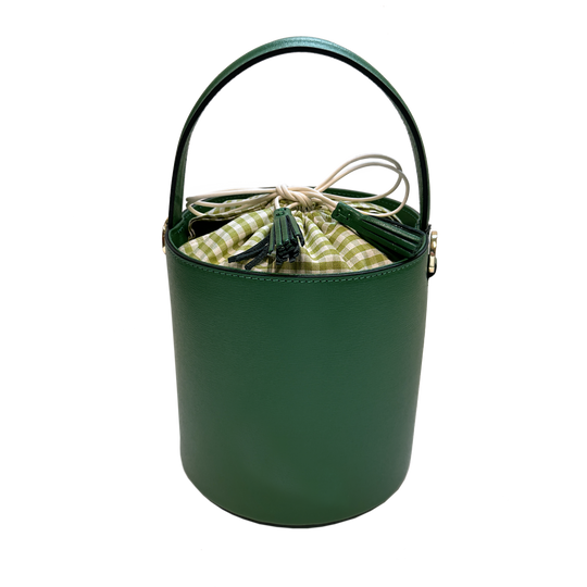 Catherine verde | chiusura Vichy verde chiaro