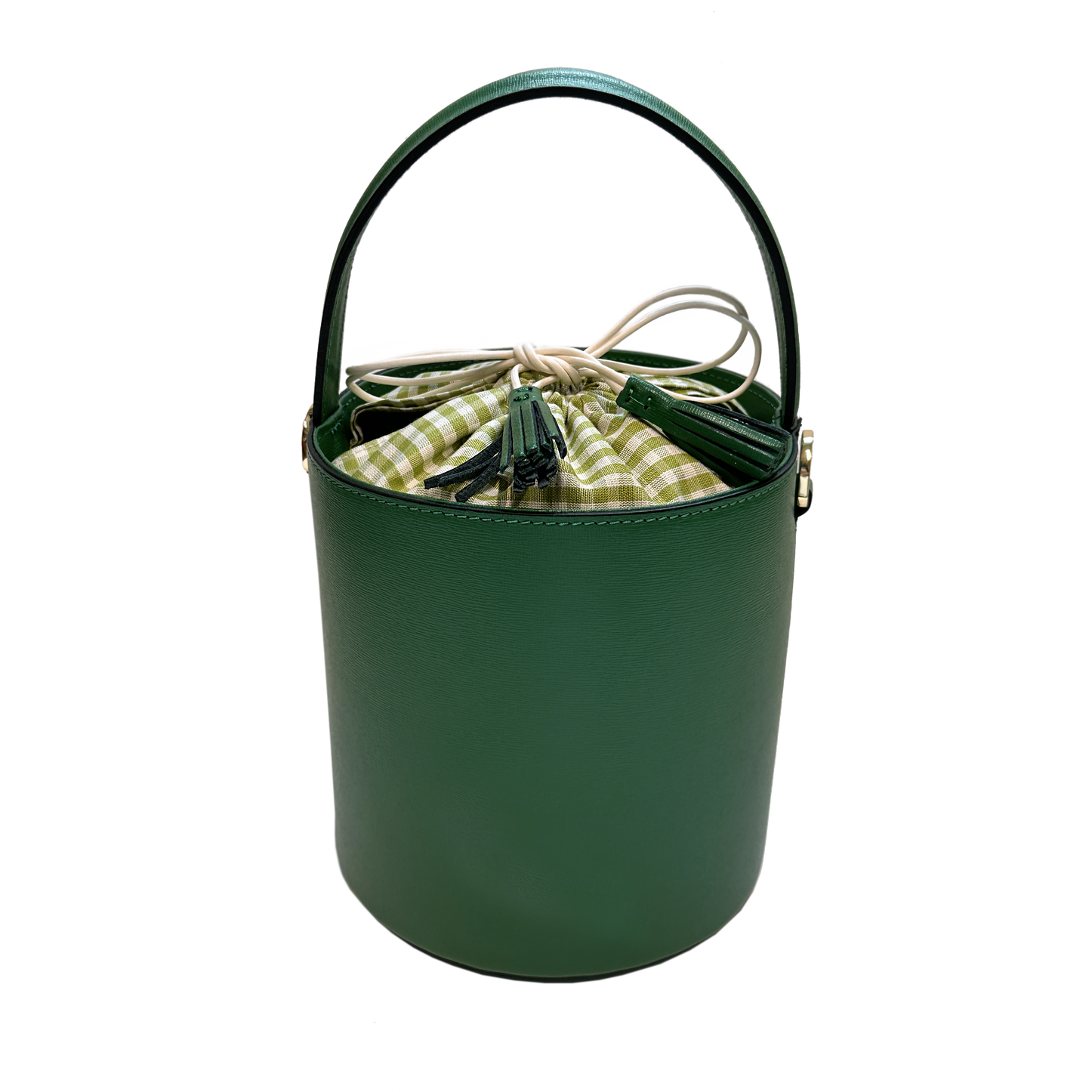 Catherine verde | chiusura Vichy verde chiaro
