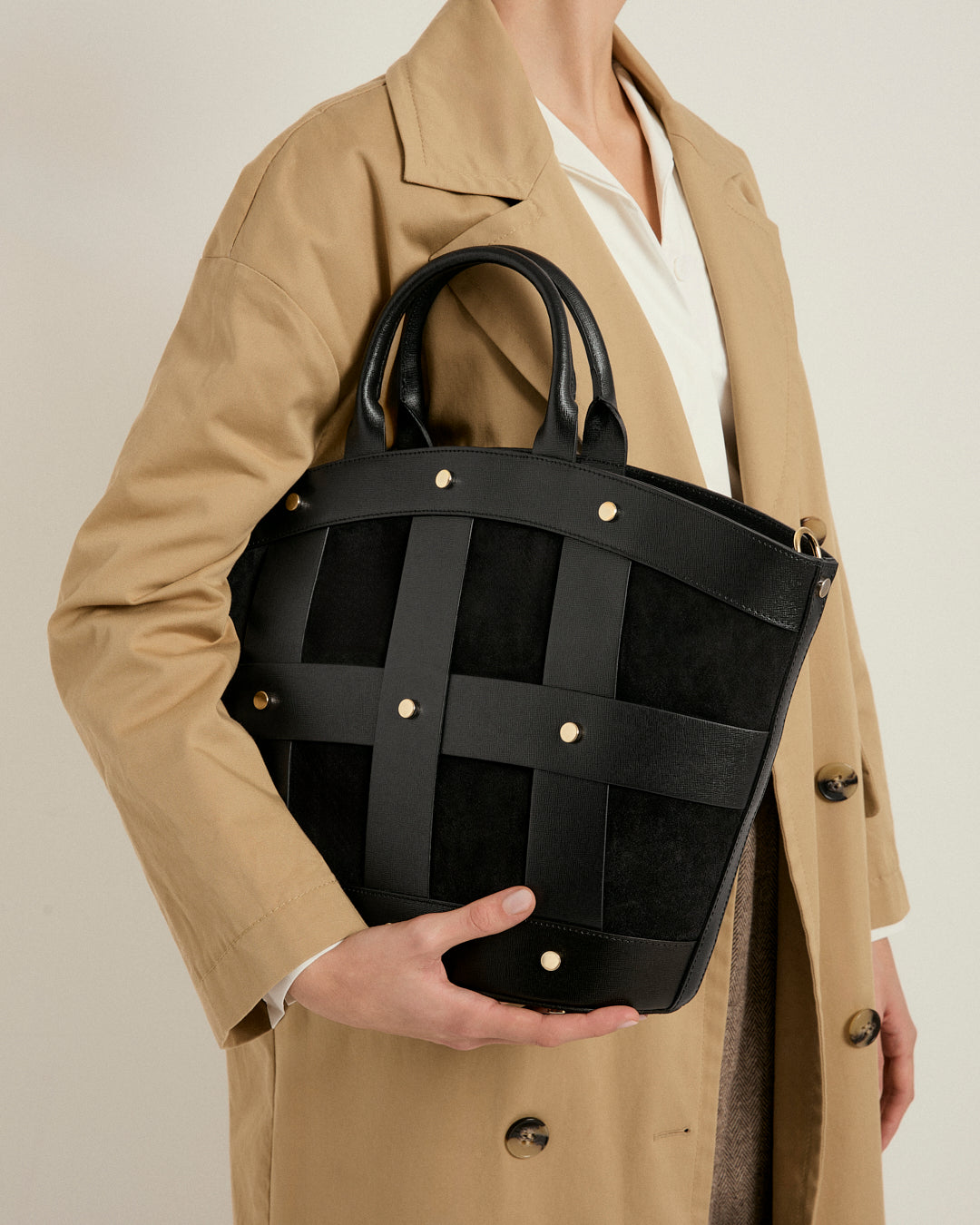 Victoire stud rafia cammello