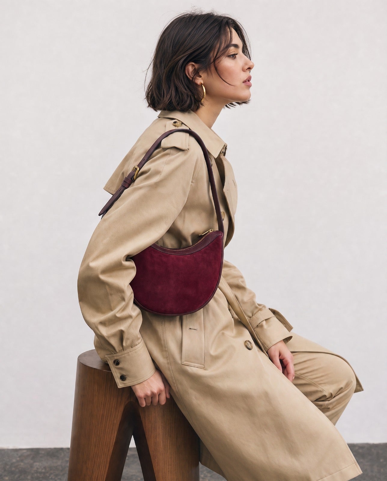 Lou en daim bordeaux