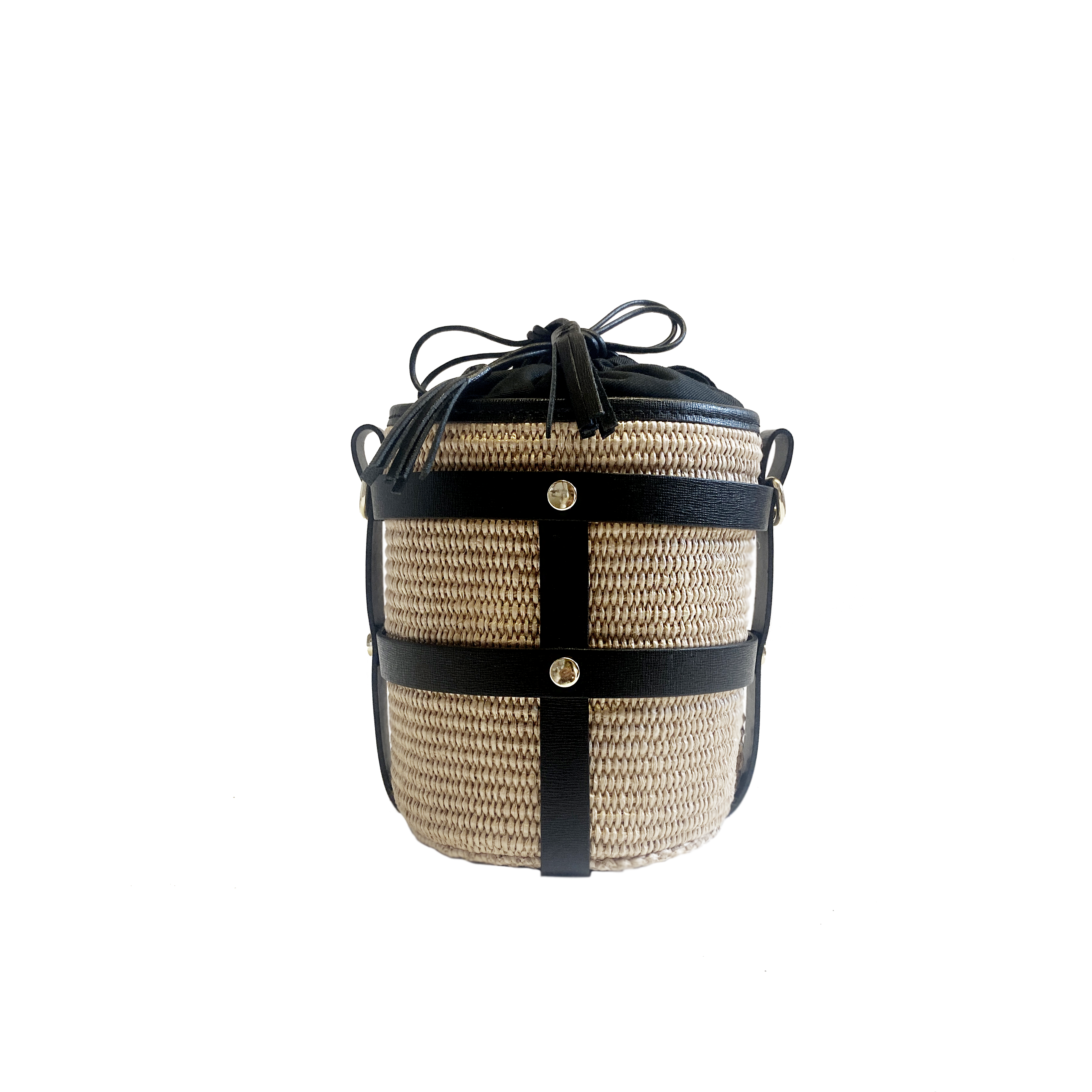 Lucie black raffia