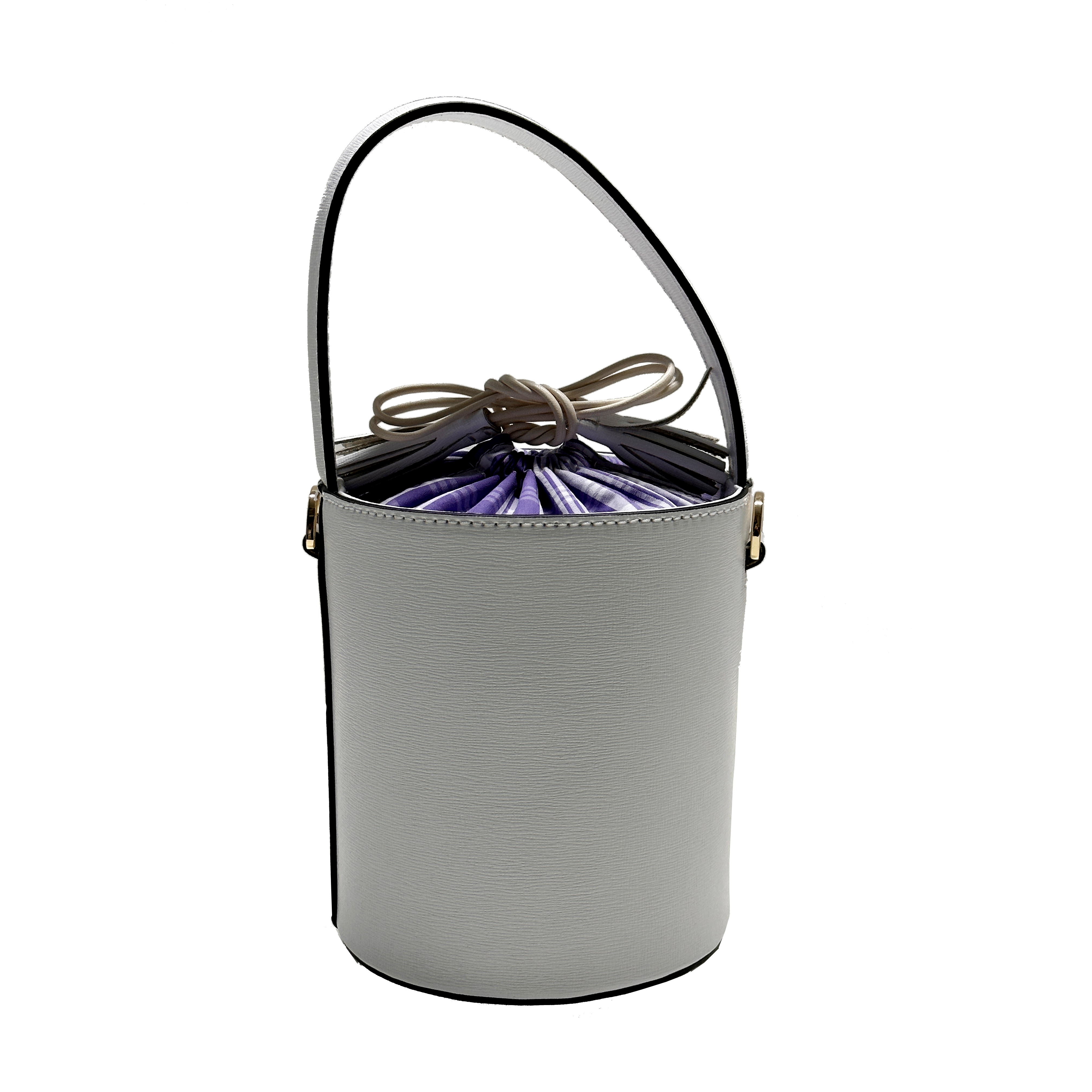 Mini Catherine bianco | chiusura madras viola