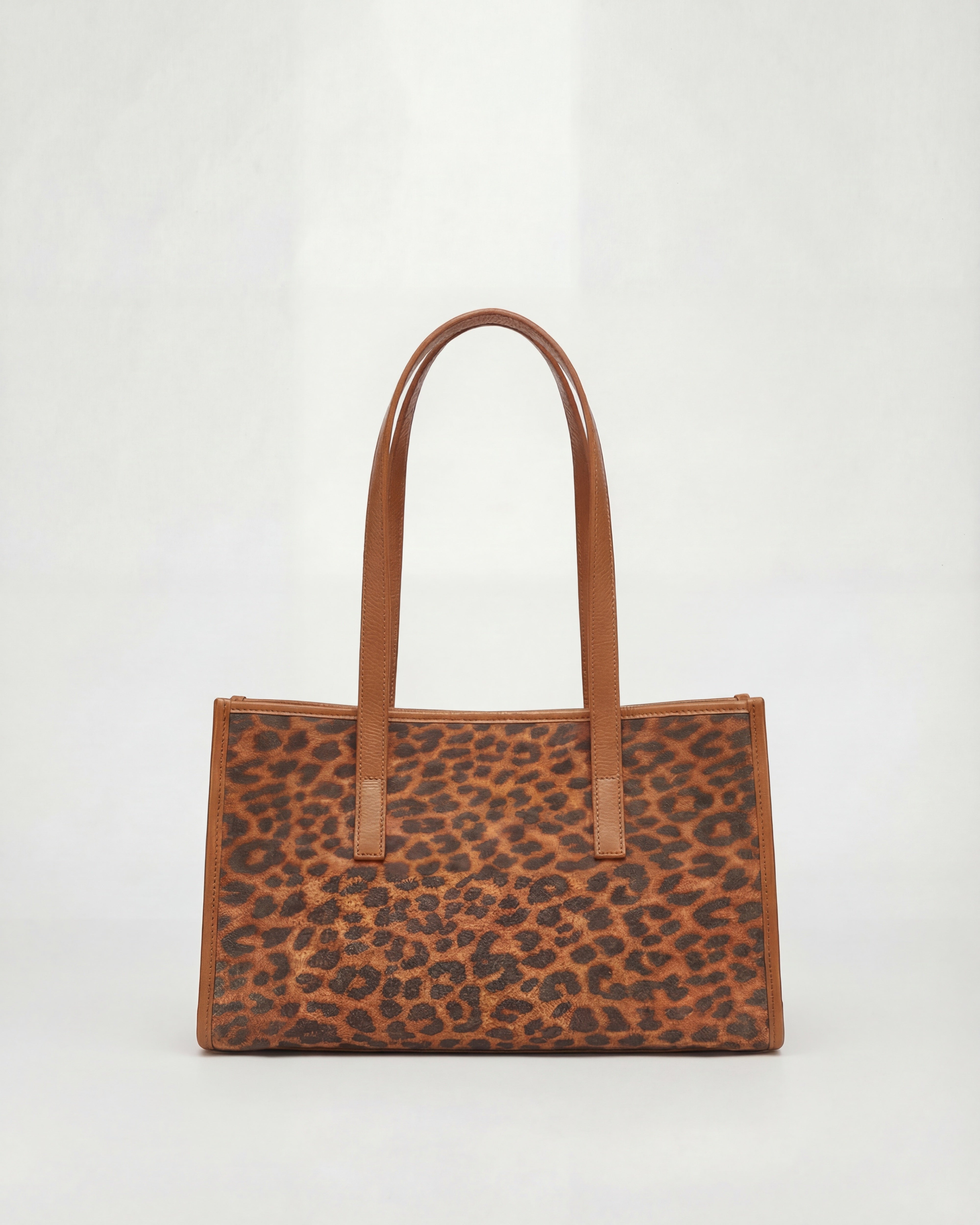 Mini Camille suede animalier cammello