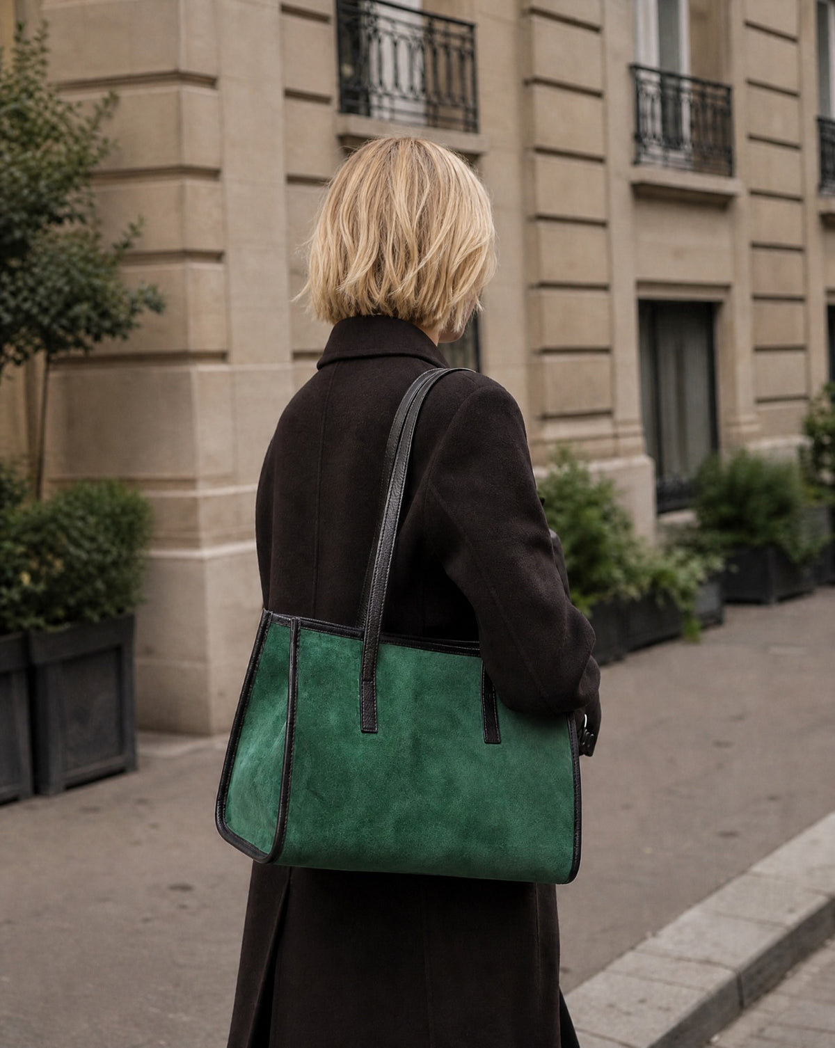 Mini Camille suede verde