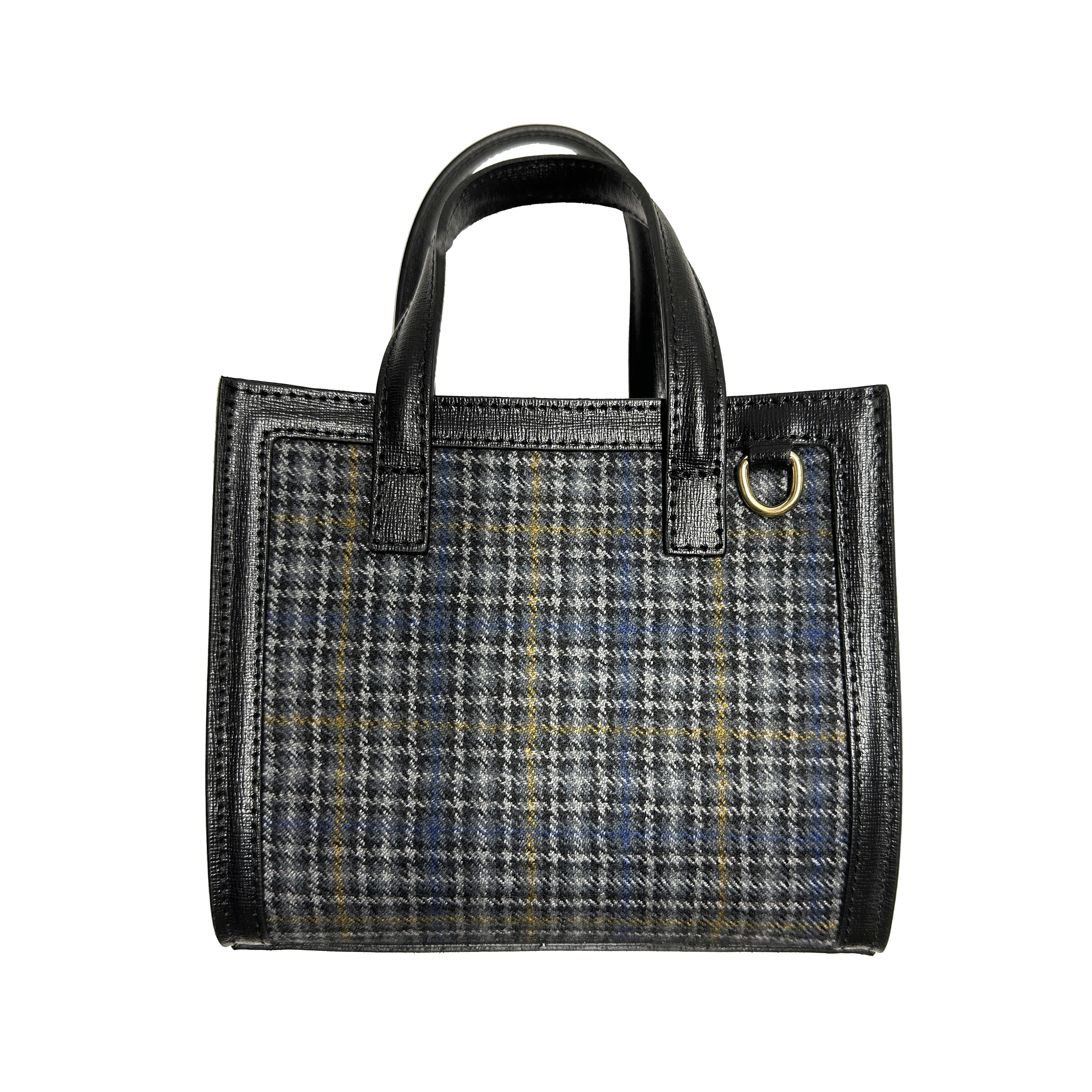 Mini Sophie tartan, black leather