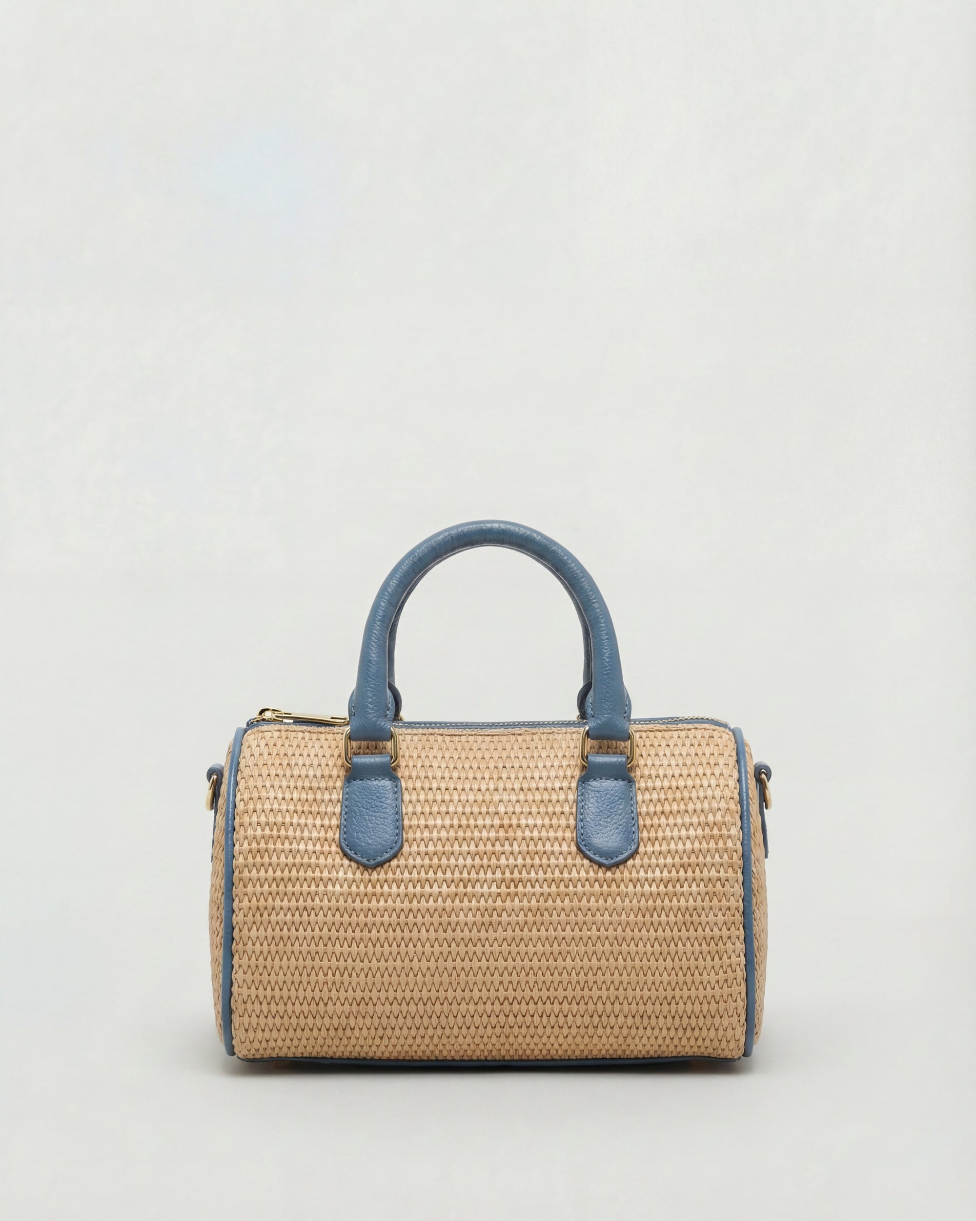 Mini Béatrice raffia blue