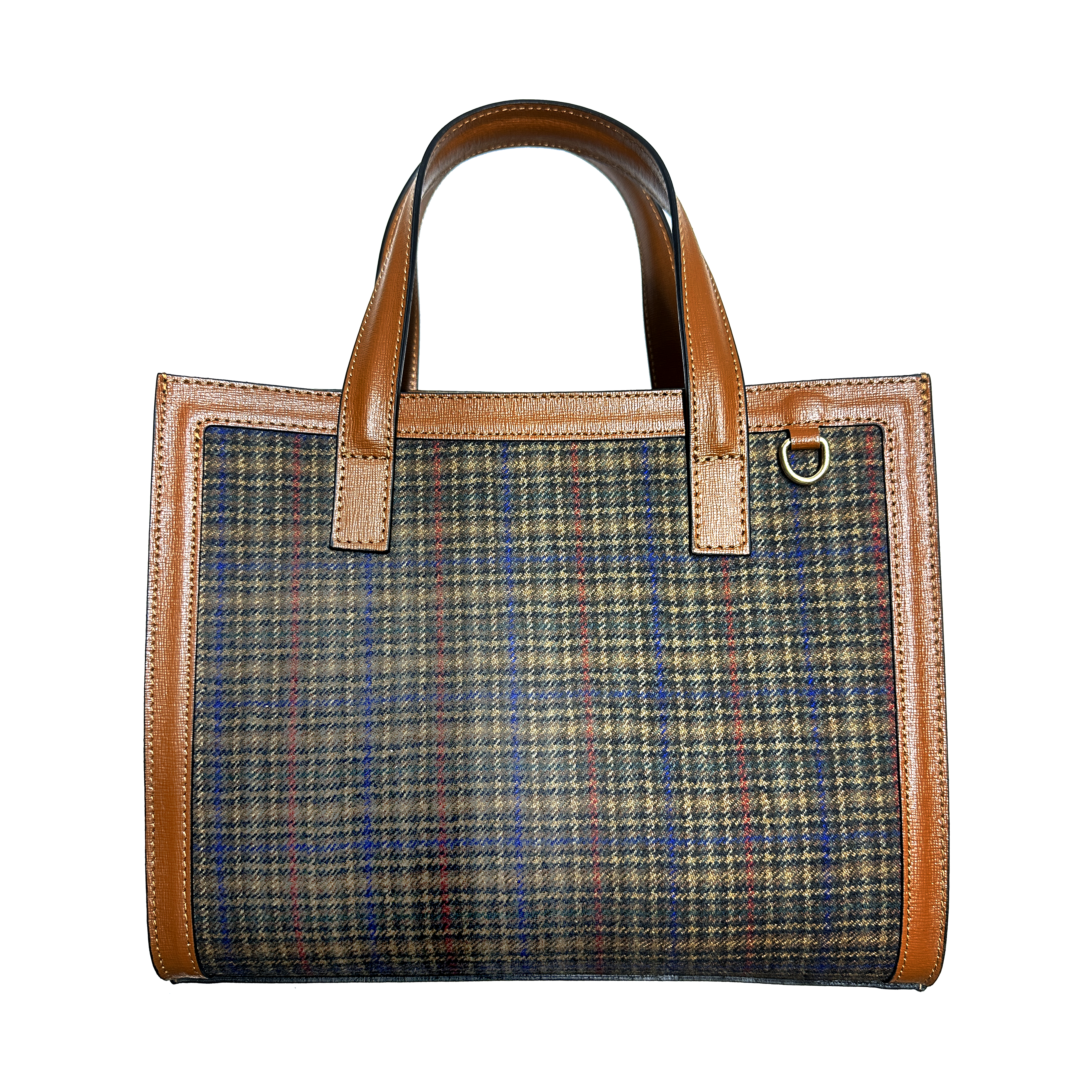 Sophie tartan, camel leather