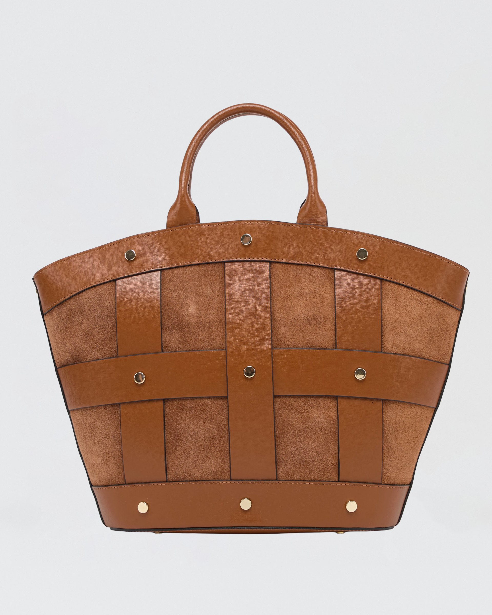 Victoire stud suede cammello