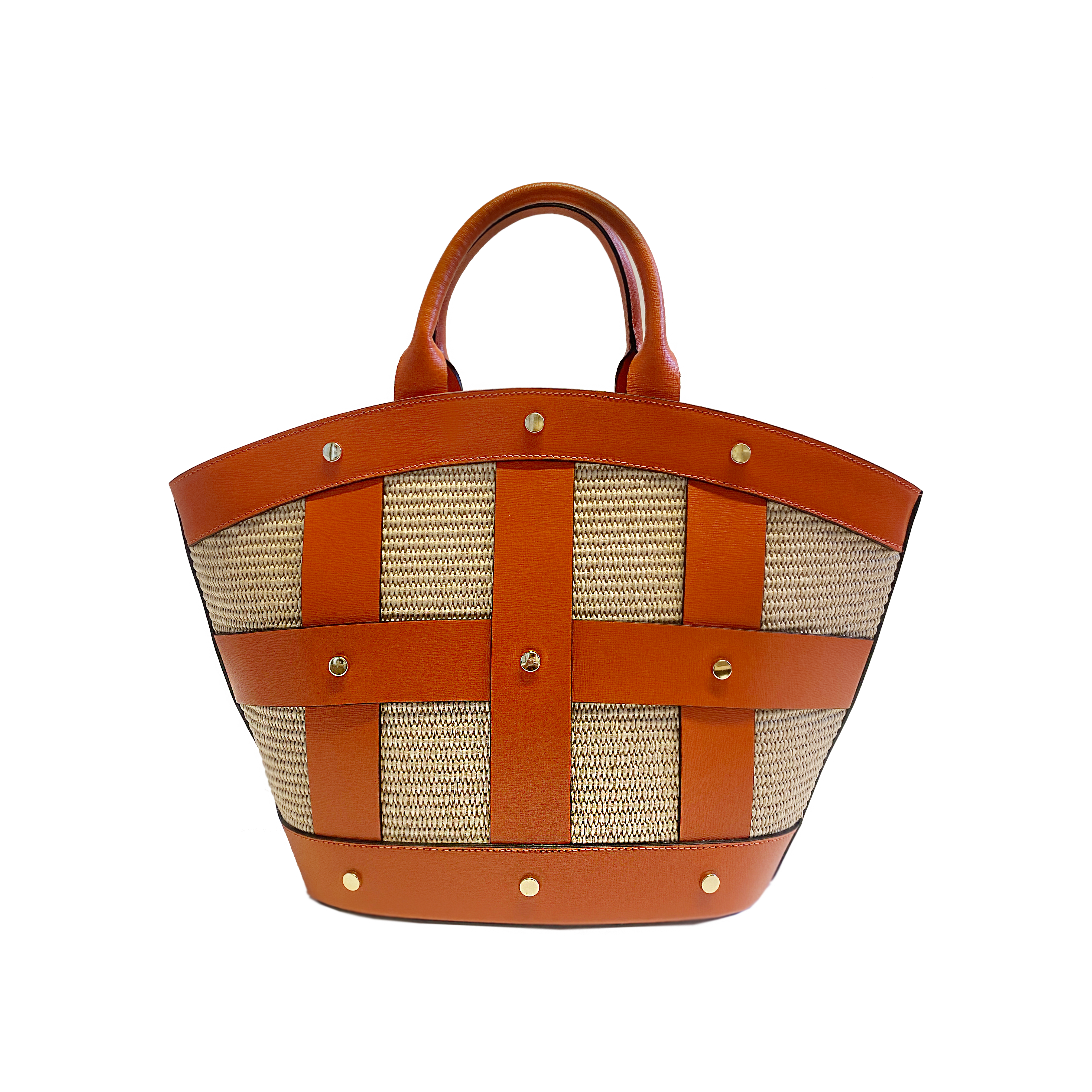 Victoire stud raphia orange