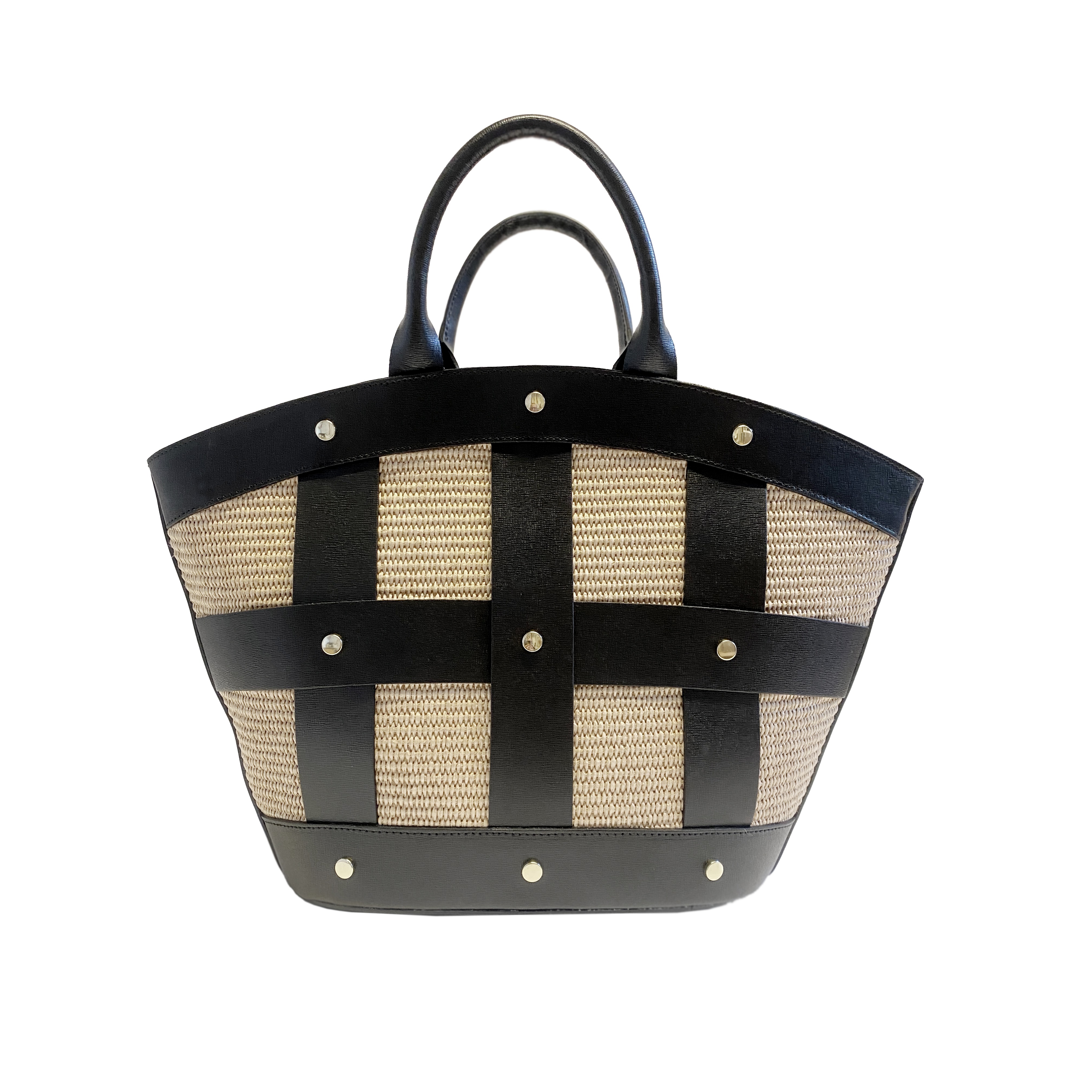 Victoire stud raffia black