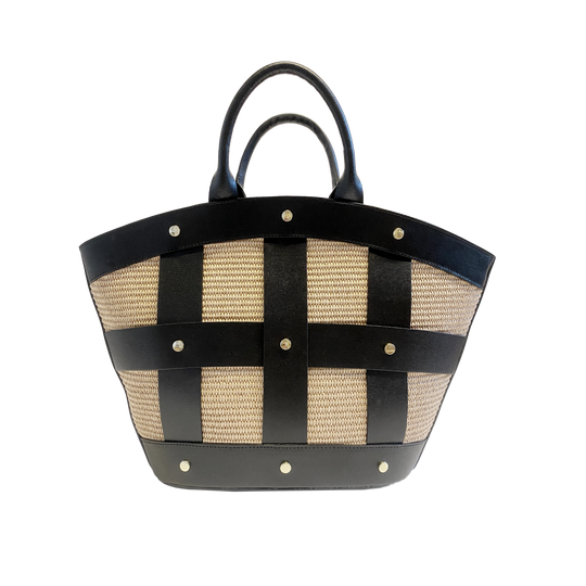 Victoire stud raffia black