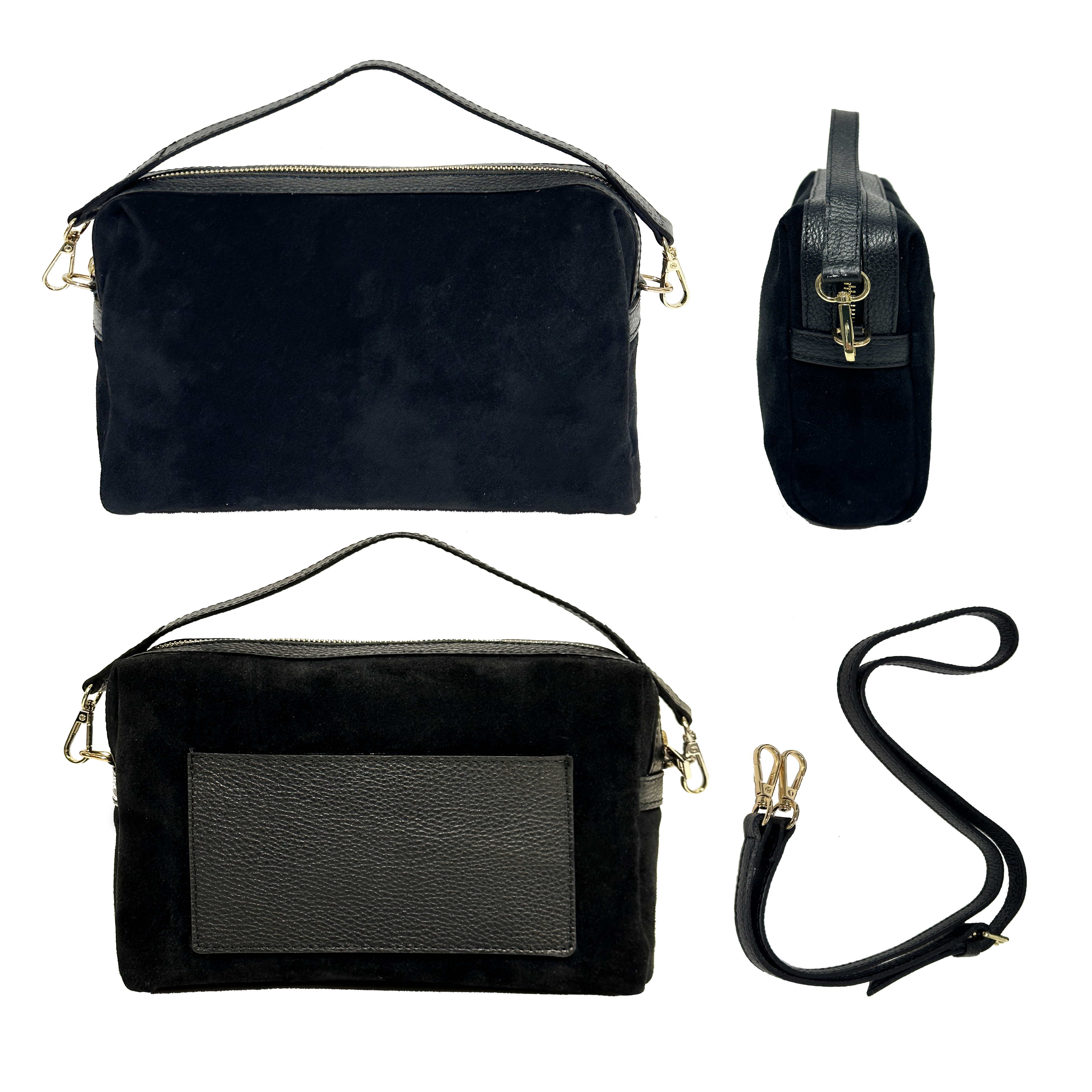 Virginie maxi suede nero