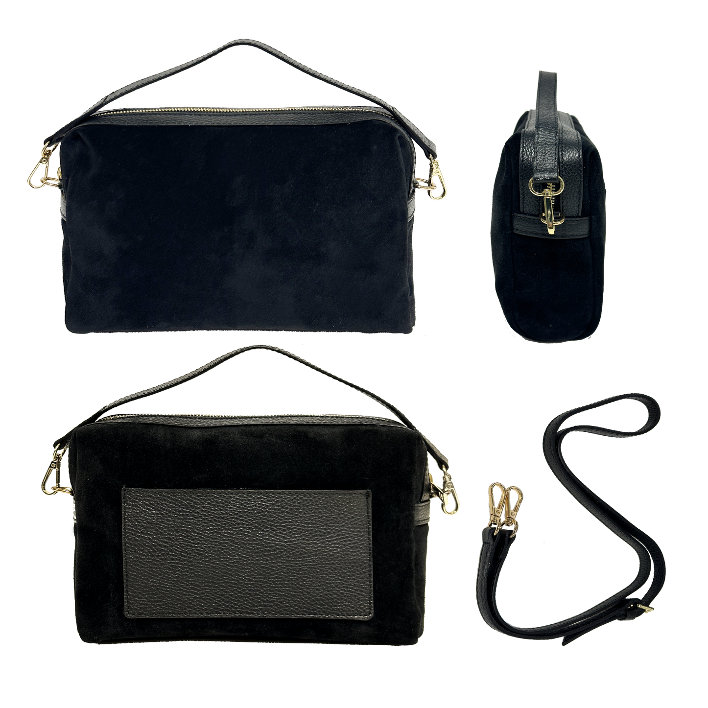 Virginie maxi suede nero