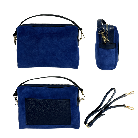 Virginie maxi suede blu