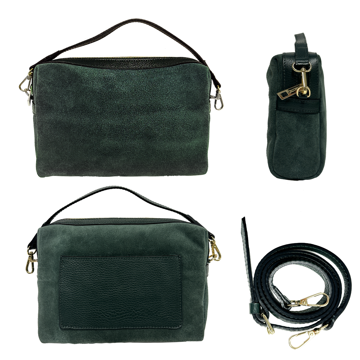 Virginie maxi suede verde