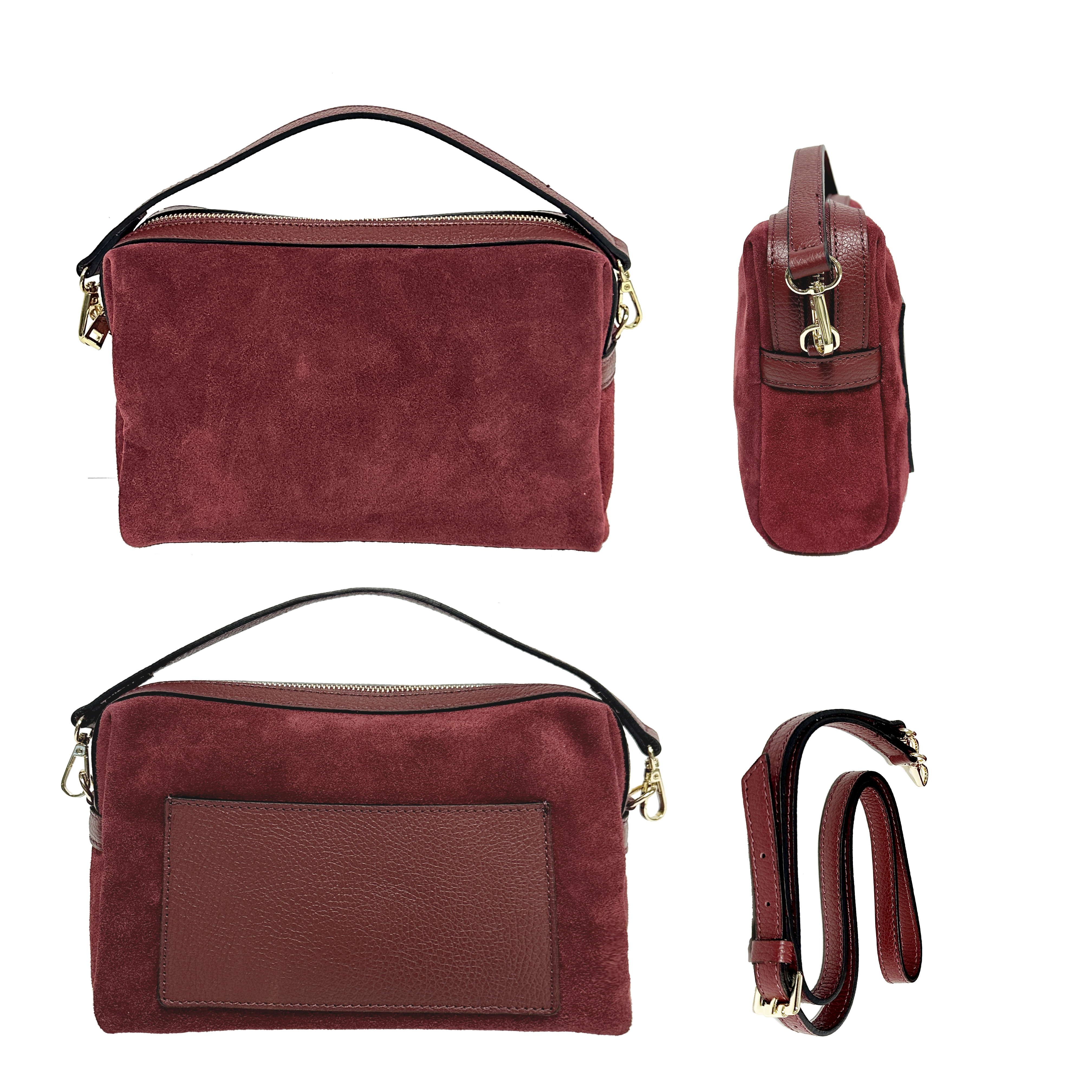 Virginie maxi suede burgundy