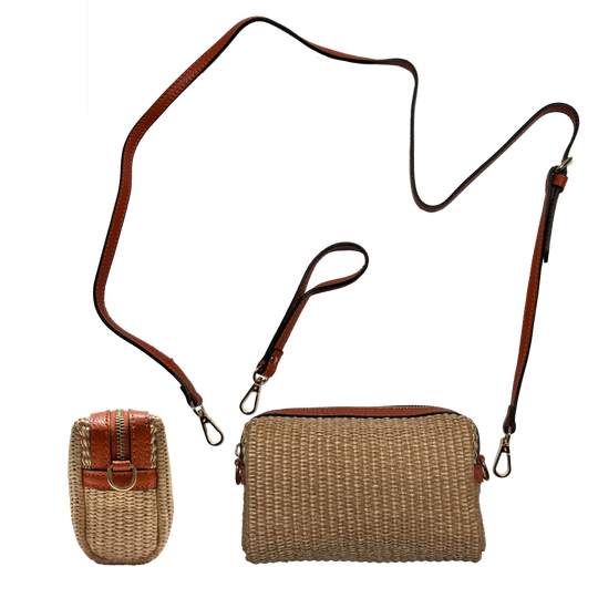 Virginie orange natural raffia