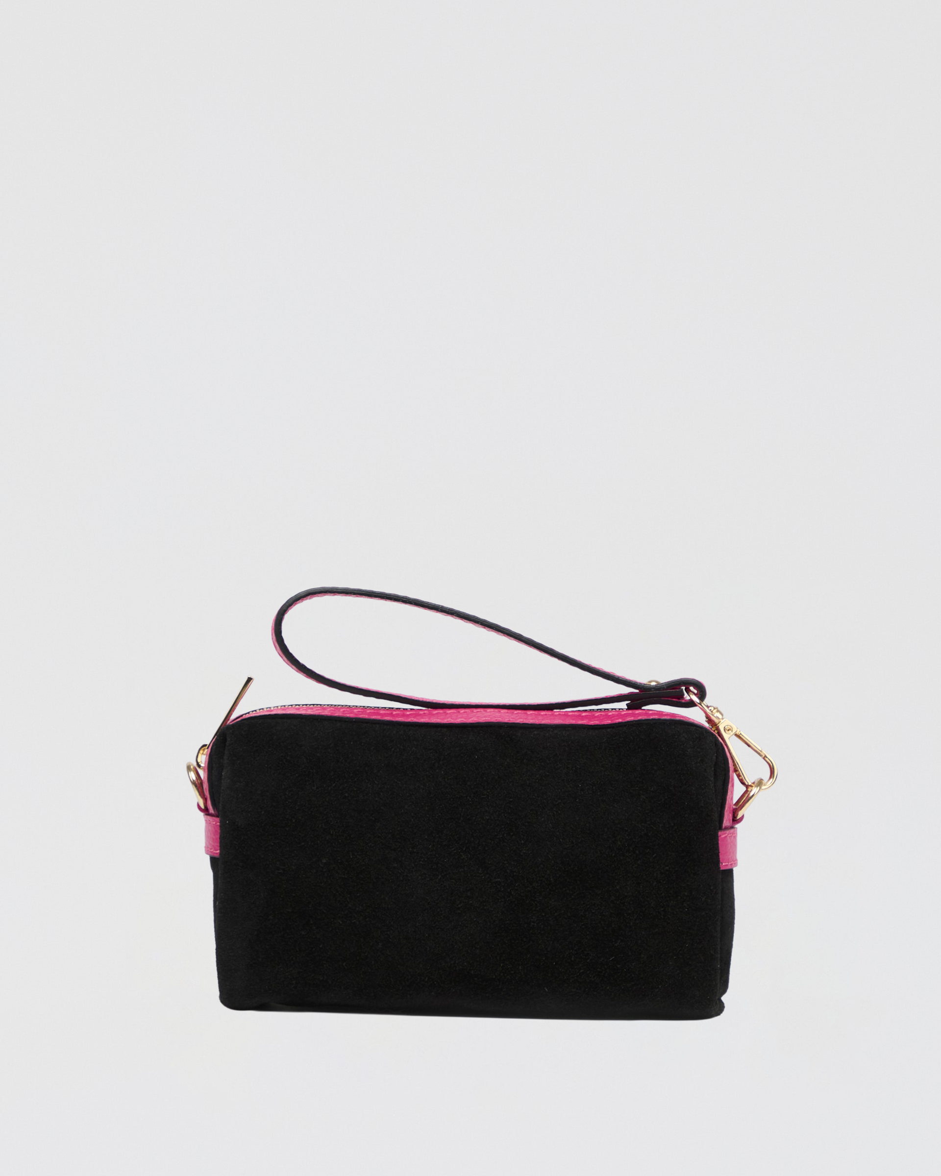 Virginie suede nero fucsia